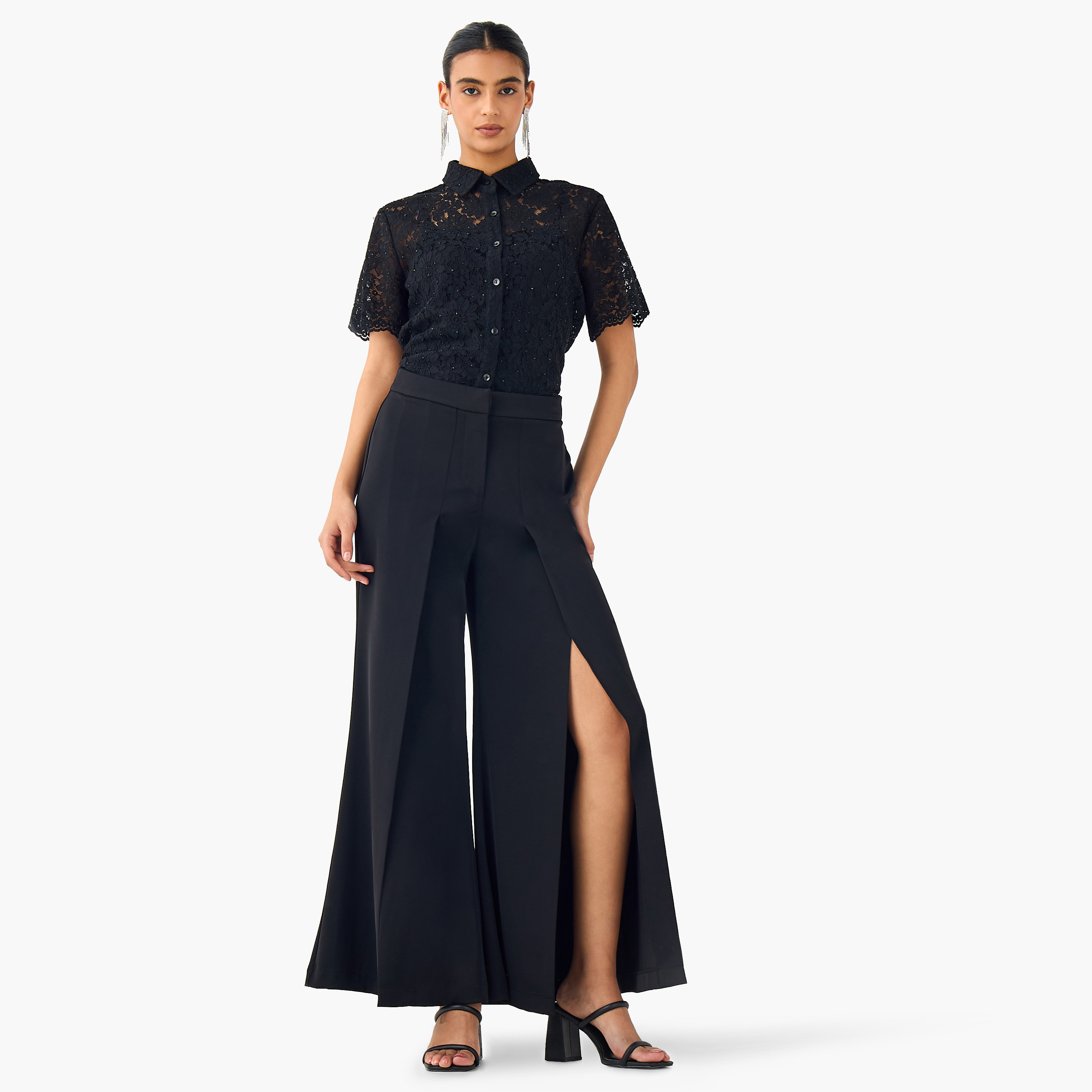 Relaxed Fit Trousers with Slit Detail-women-clothing-bottoms-trousers-image-2