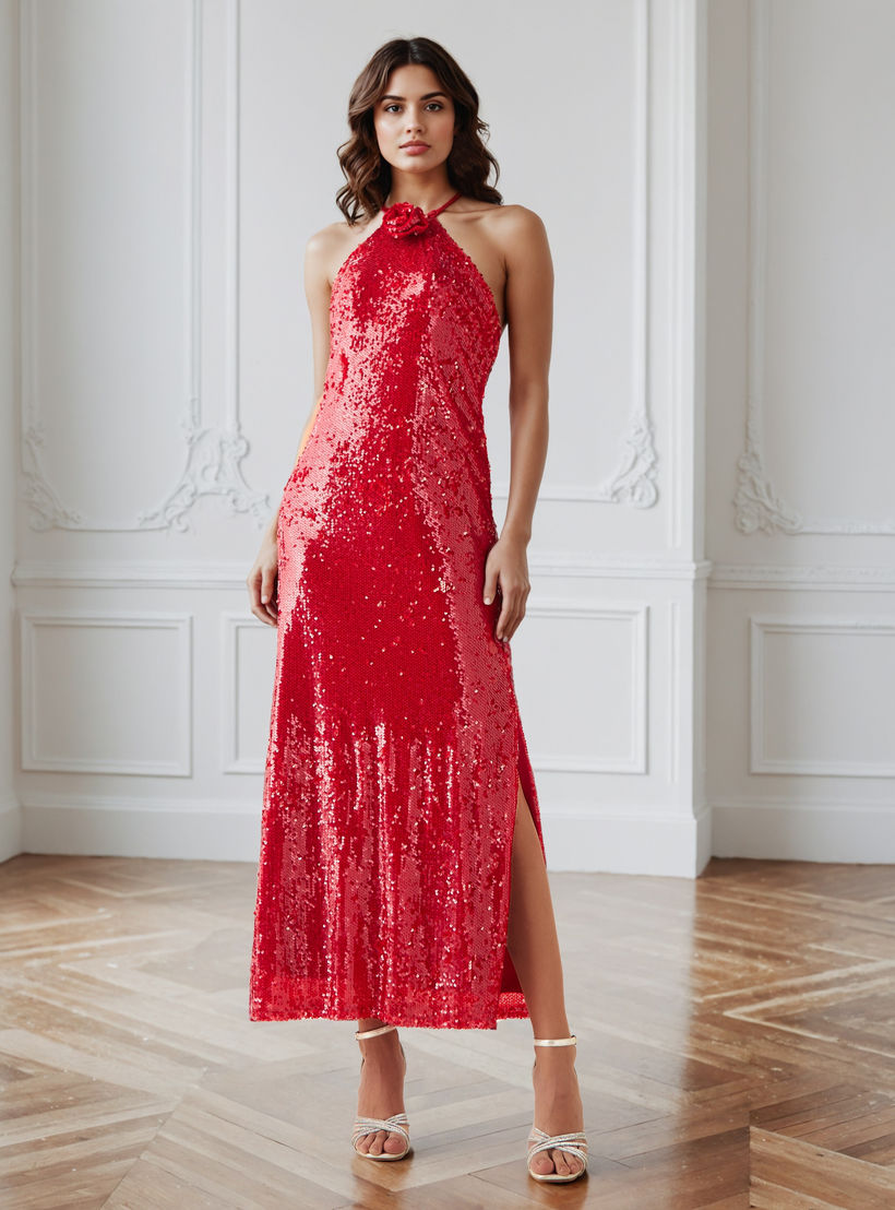 party dresses online uae Stunning Red Dress Off-Shoulder Evening Gown for Gala Nights