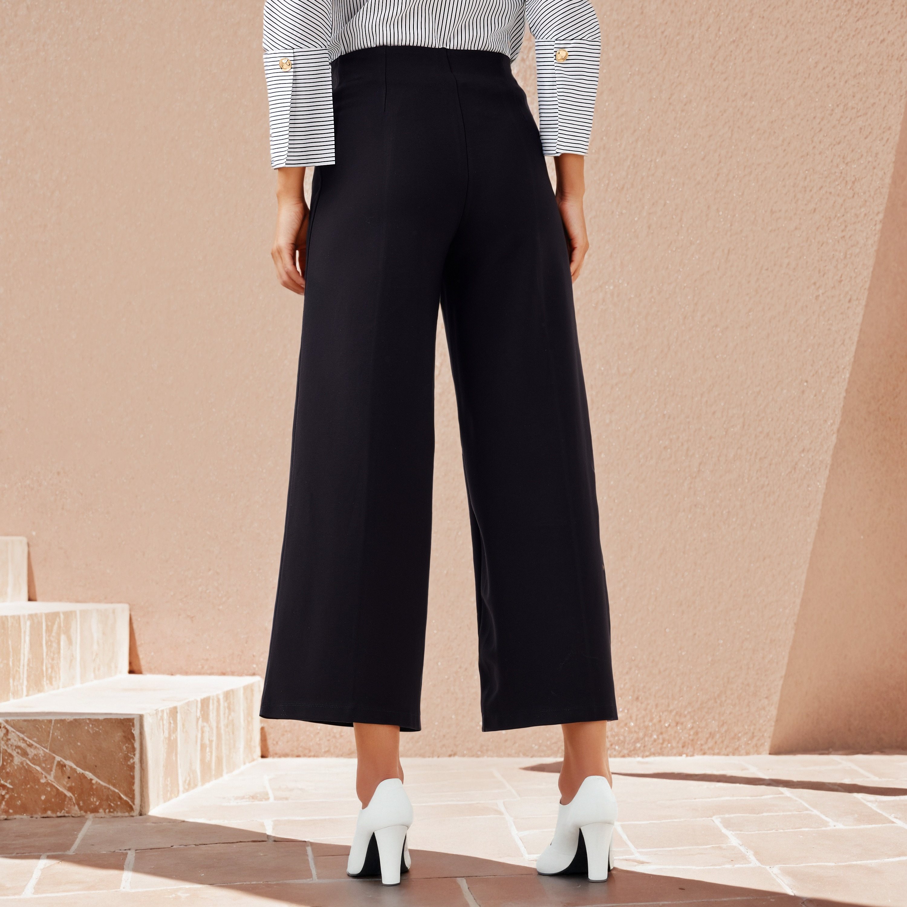 Regular Fit Ponte Pants-women-clothing-bottoms-trousers-image-3