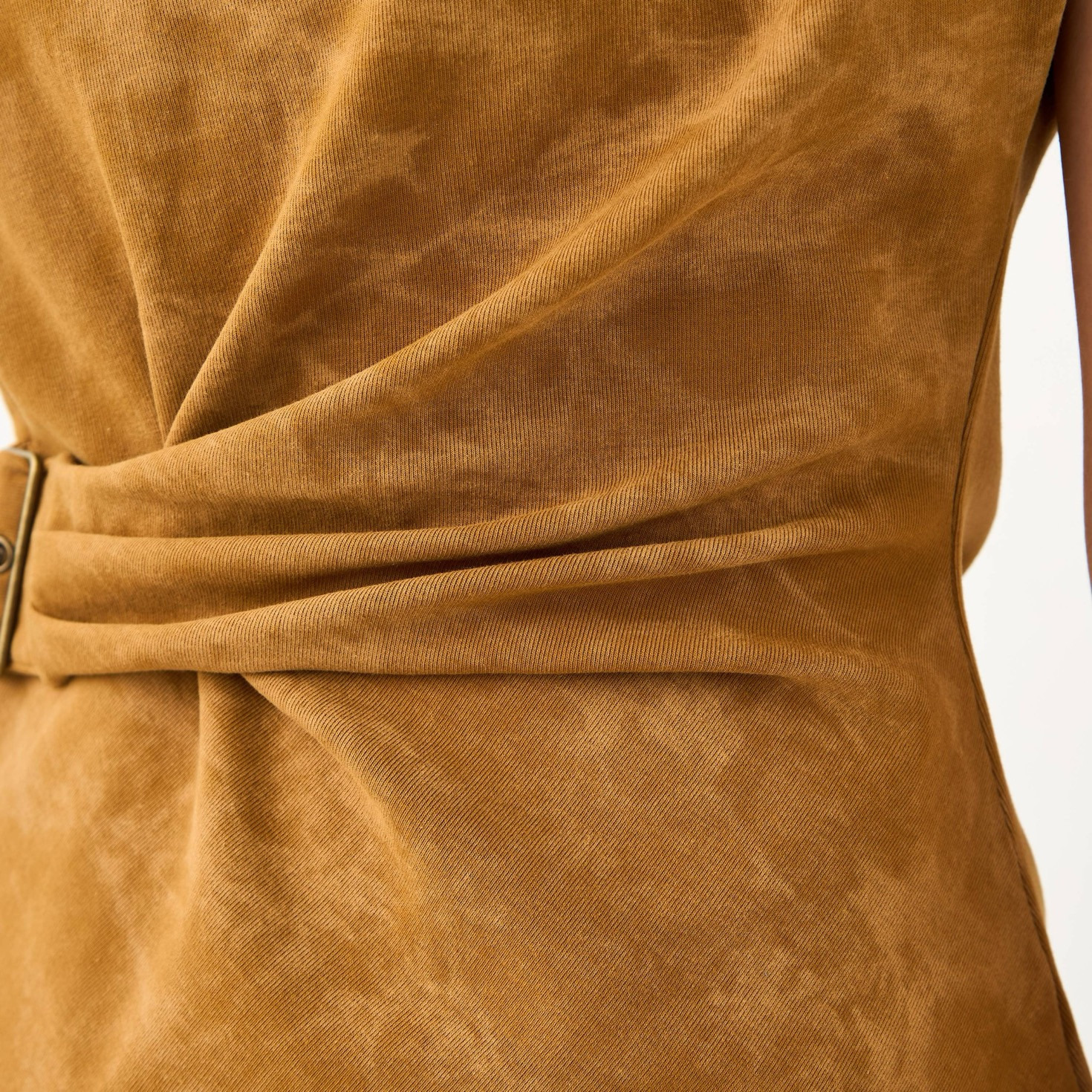 Printed Draped Top with Buckle Accent-women-clothing-shirtsandblouses-blouses-image-5