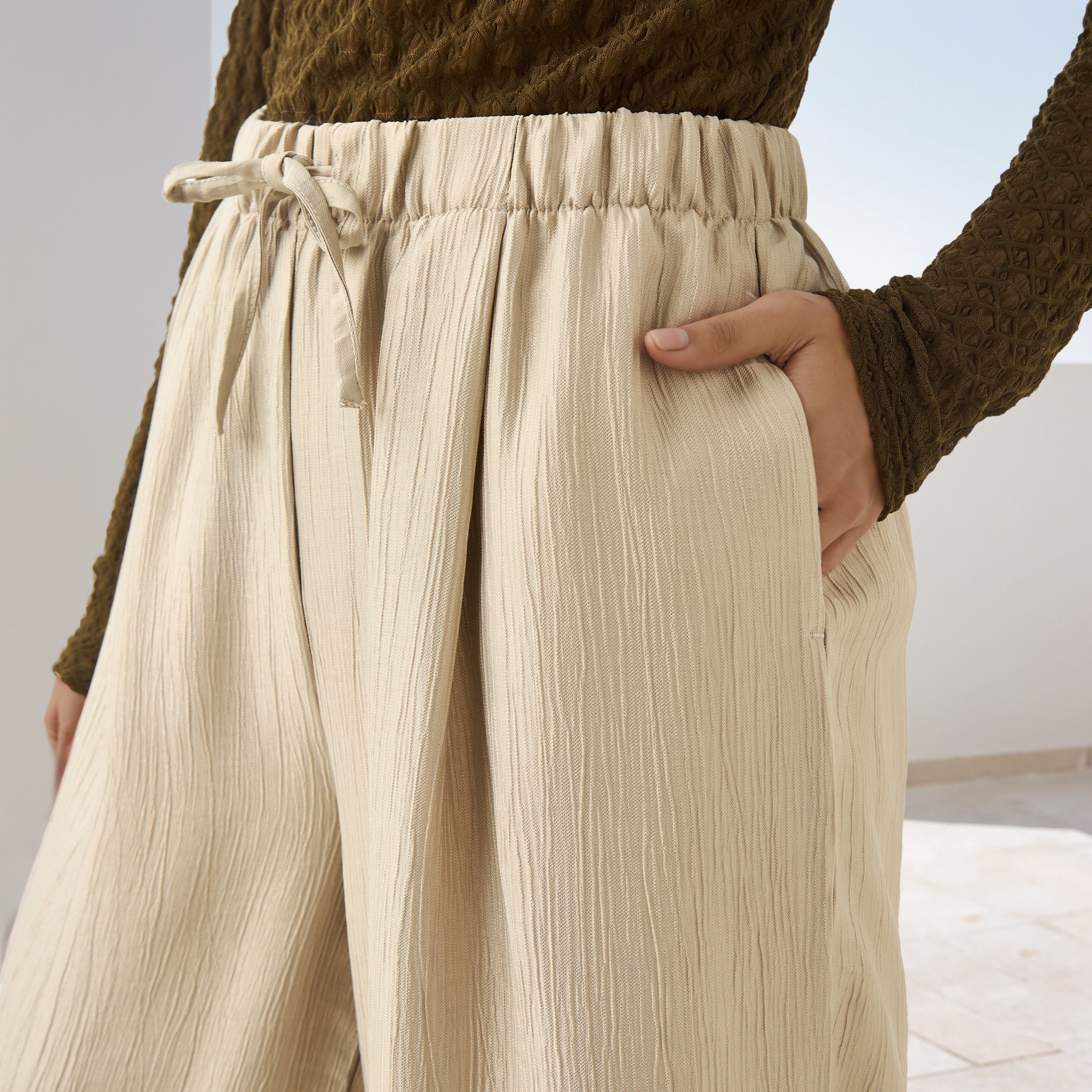 Textured Relaxed Fit Pants-women-clothing-bottoms-trousers-image-4