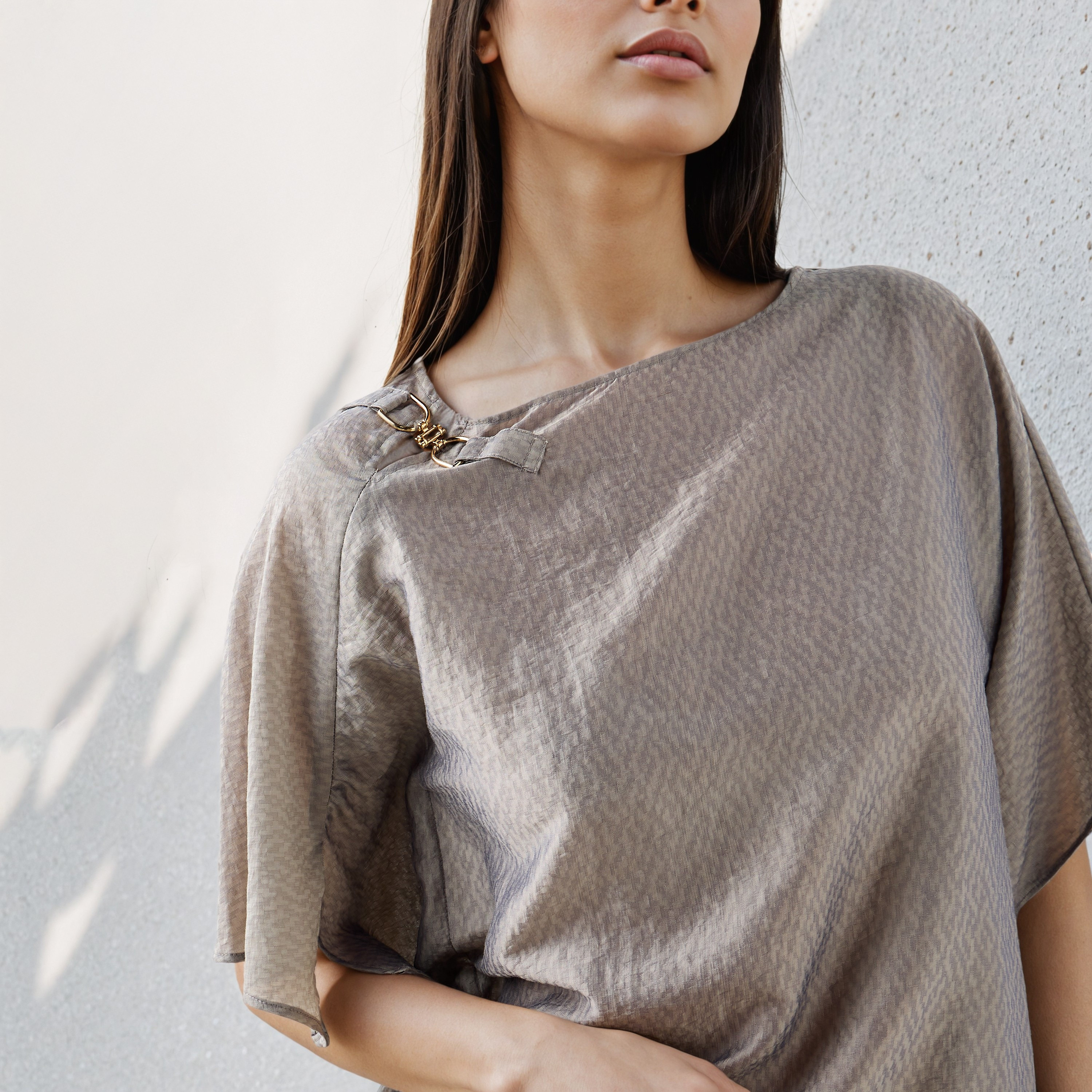 Kimono Top with Metal Accent-women-clothing-shirtsandblouses-blouses-image-4