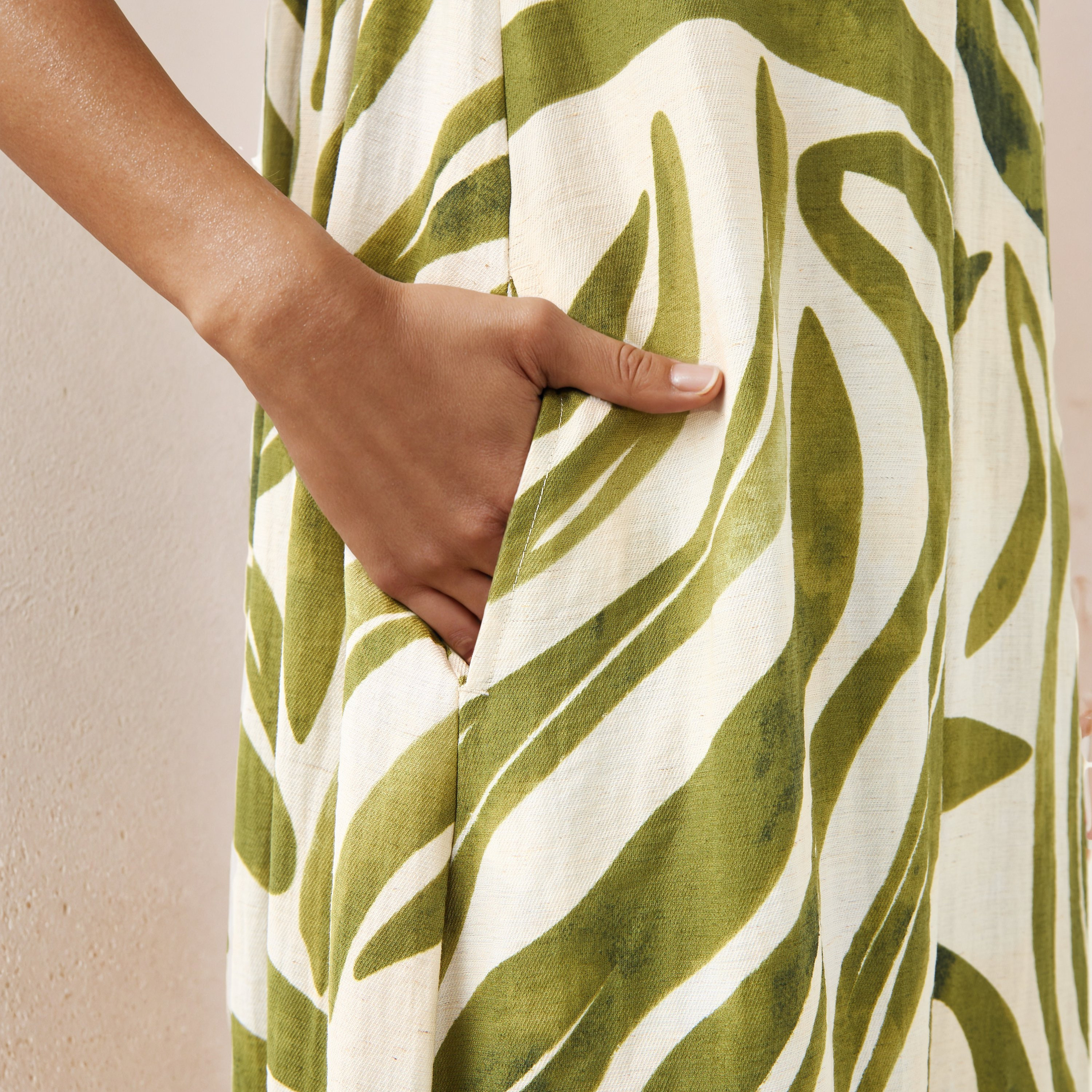 Printed A-line Sleeveless Linen Blend Maxi Dress-women-clothing-dresses-image-4