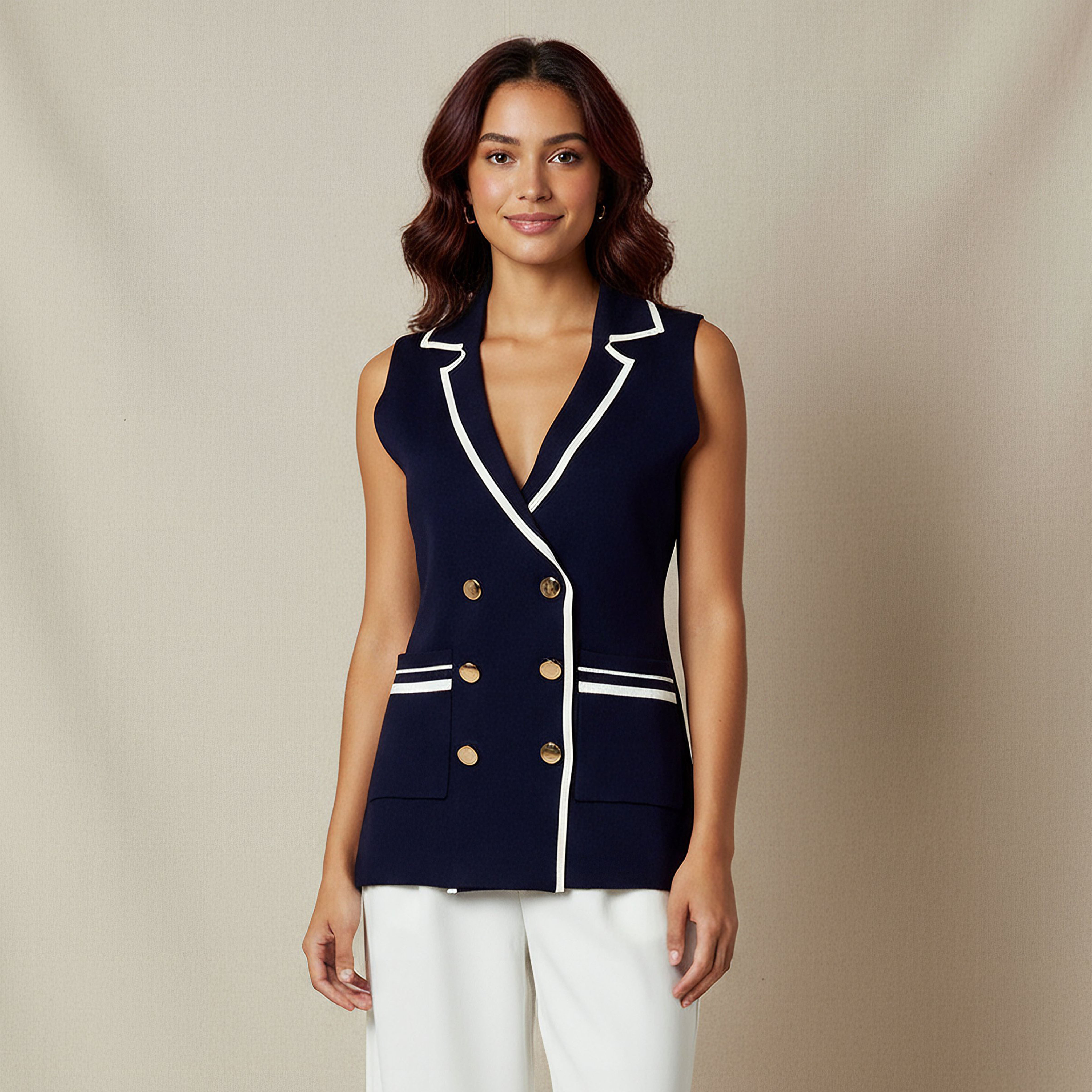 Button Accent Notch Lapel Cardigan-women-winterwear-cardigansandjumpers-cardigans-image-1