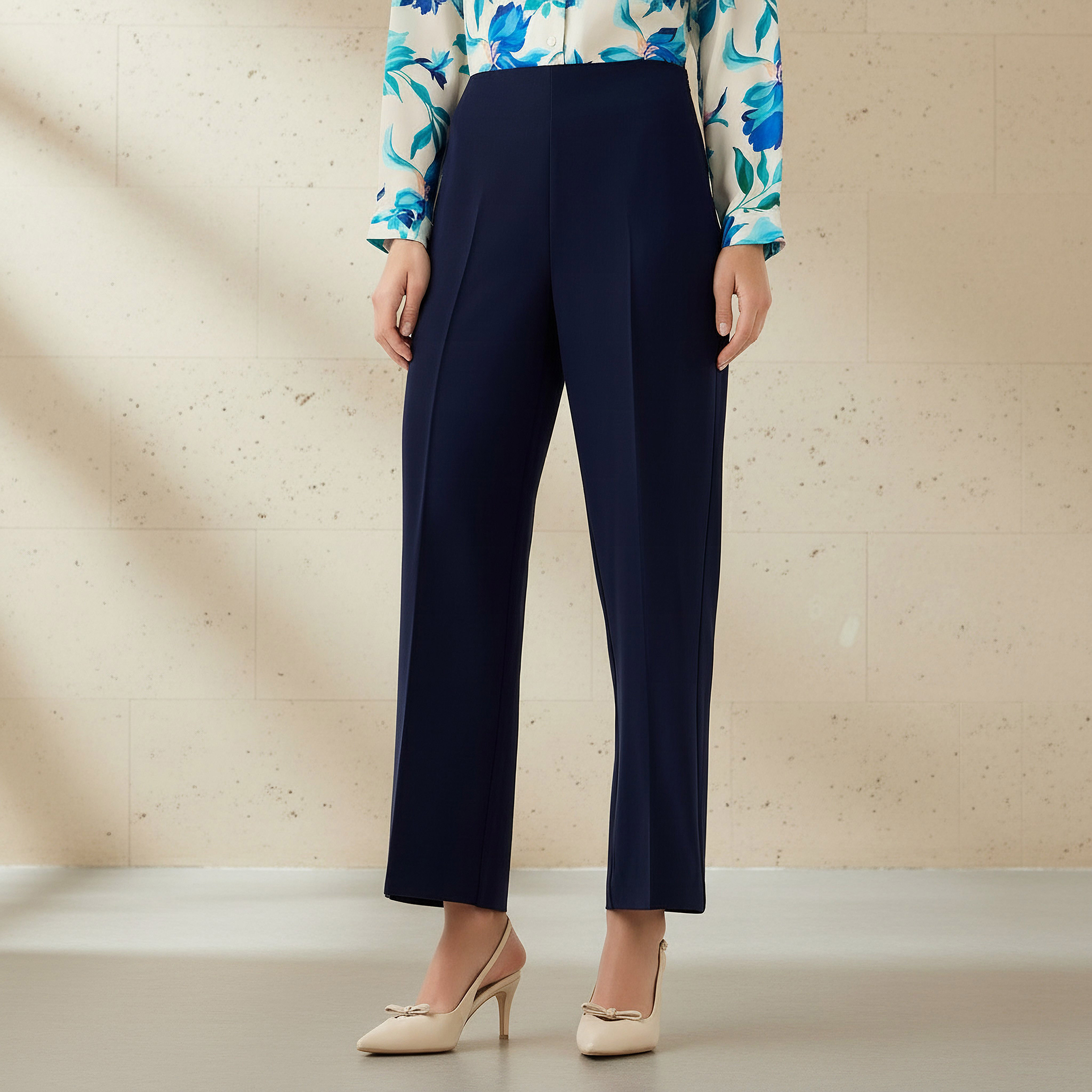 Relaxed Fit Mid-Rise Trousers-women-clothing-bottoms-trousers-image-1