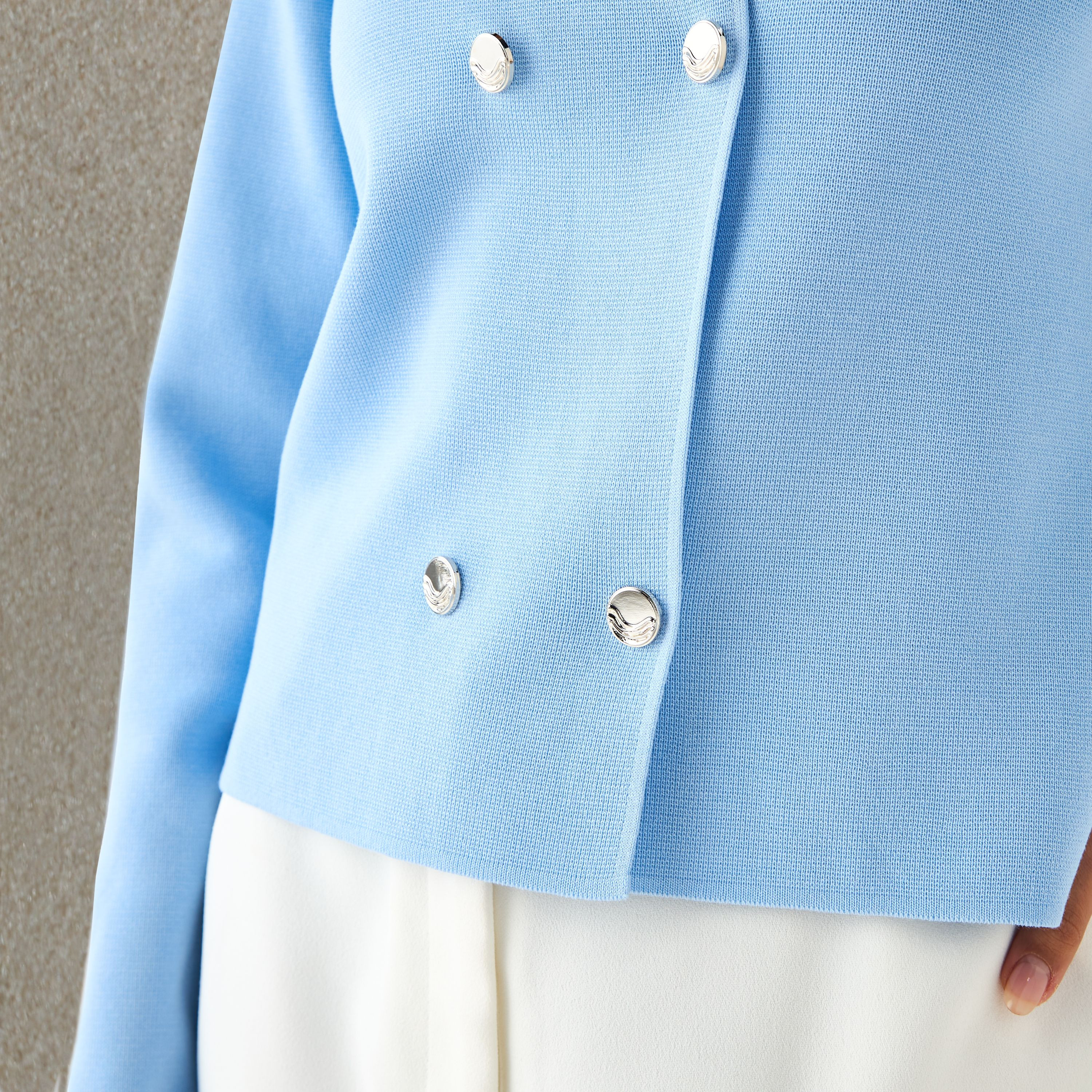 Regular Fit Button Detail Round Neck Cardigan-women-winterwear-cardigansandjumpers-cardigans-image-4