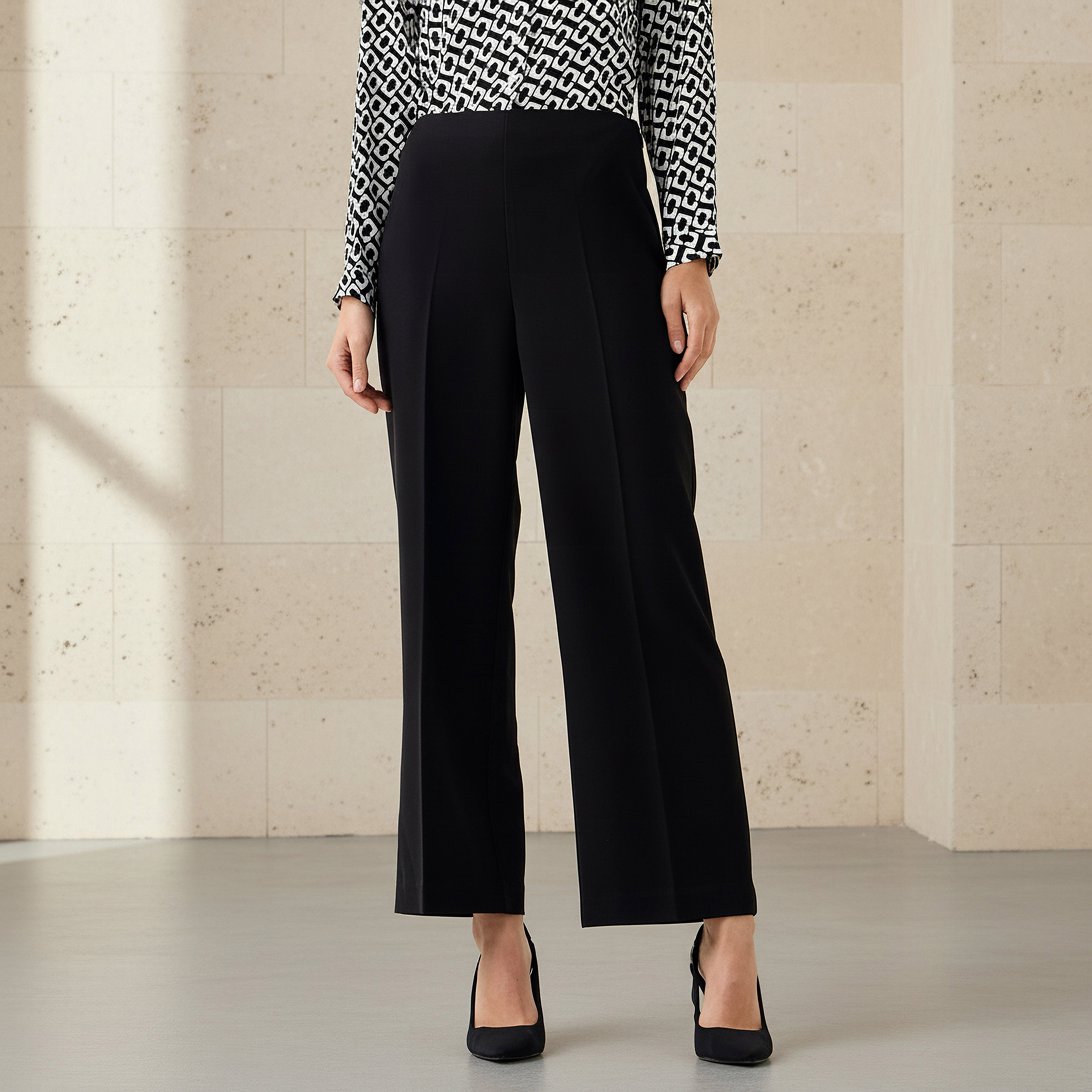 Relaxed Fit Mid-Rise Trousers-women-clothing-bottoms-trousers-image-1