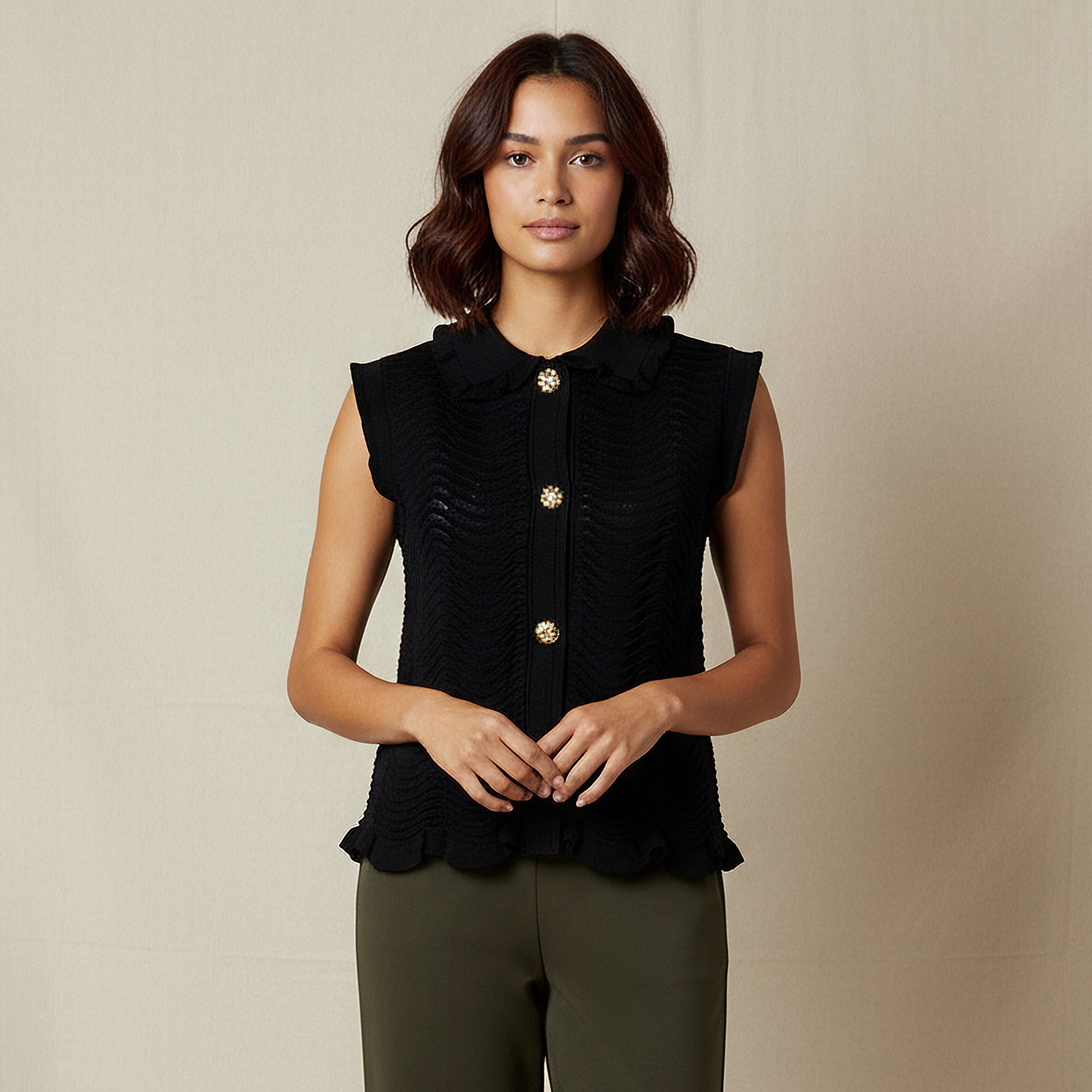 Regular Fit Top with Texture-women-clothing-tshirts-image-1