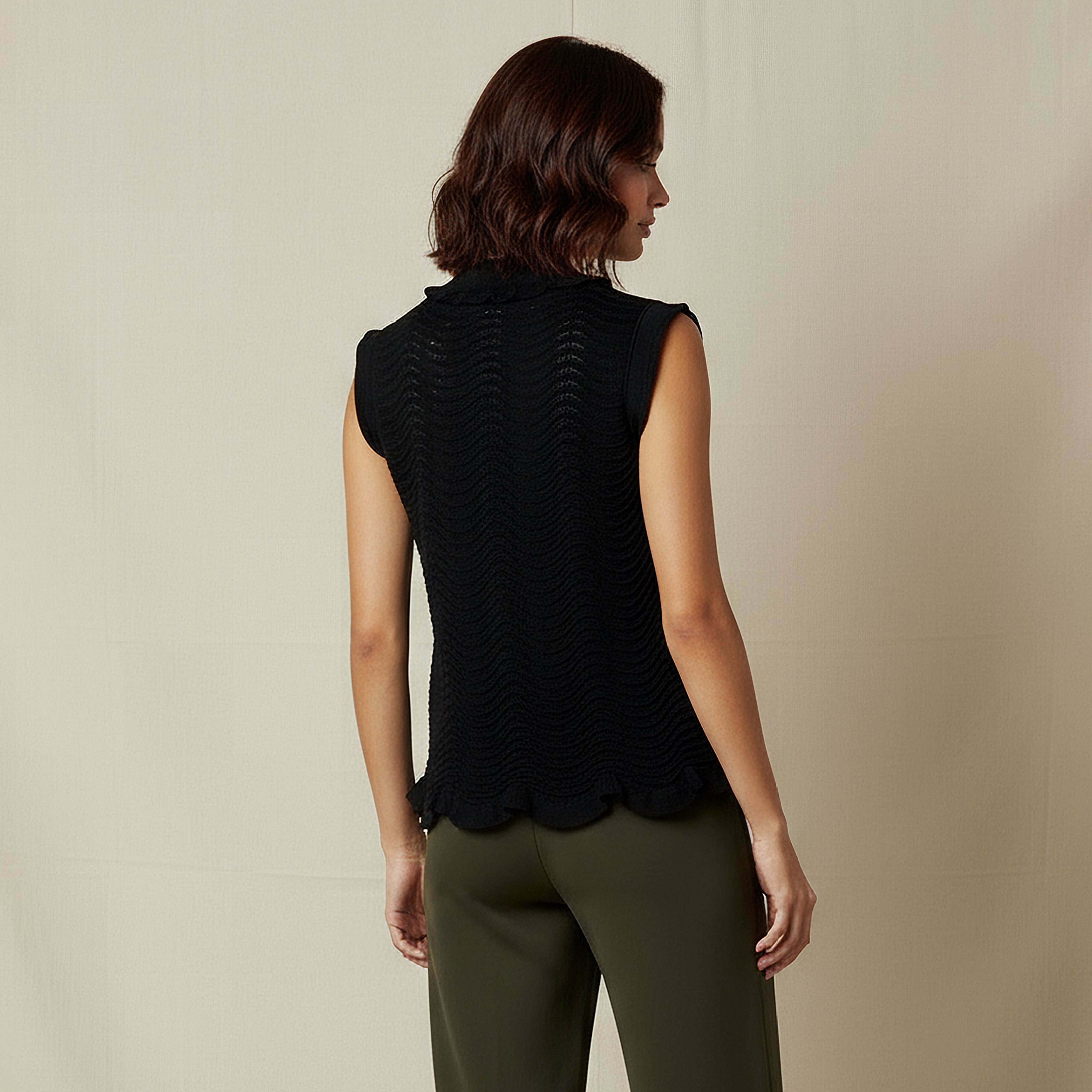 Regular Fit Top with Texture-women-clothing-tshirts-image-3