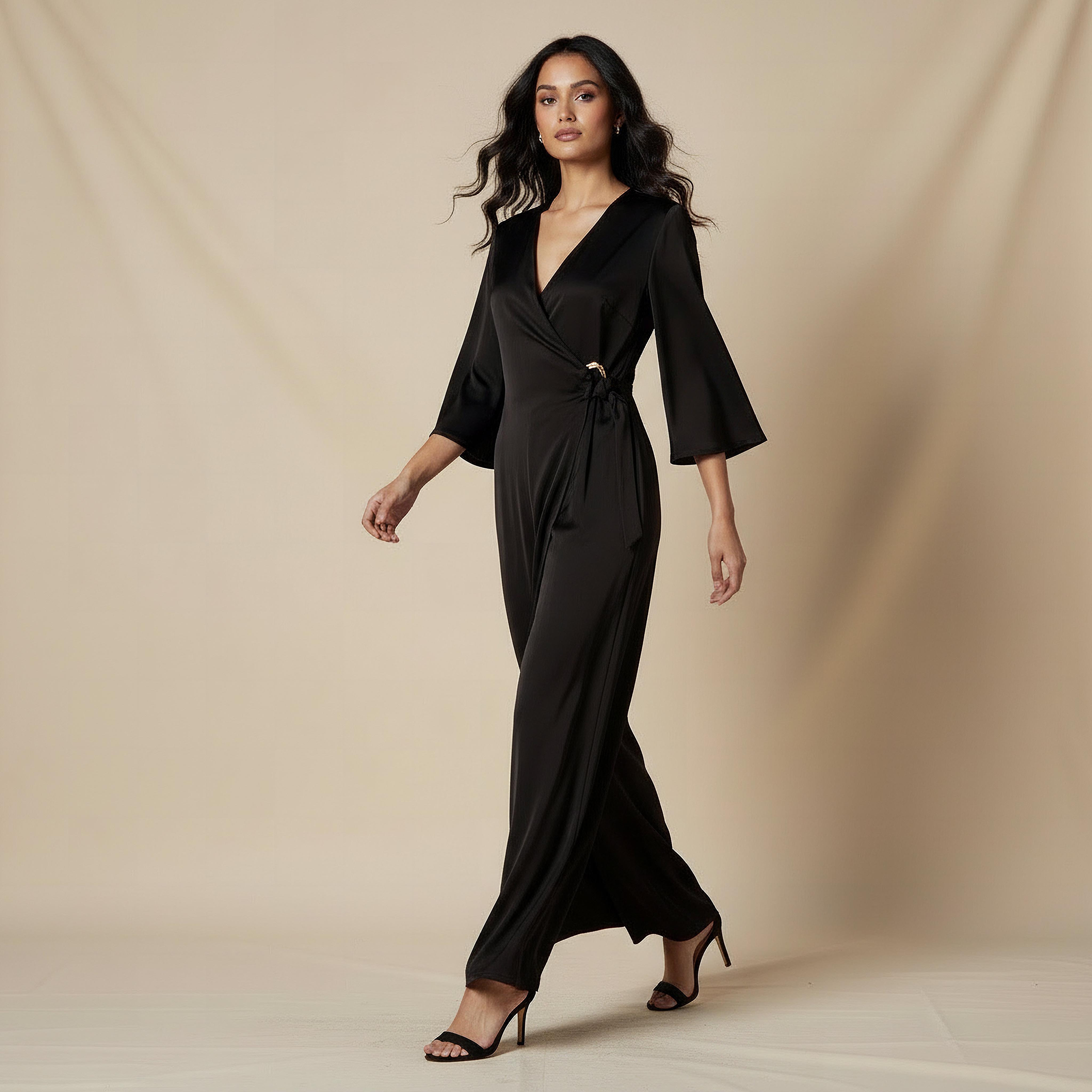Jumpsuit Wide Leg with Buckle Detail-women-clothing-dresses-image-2