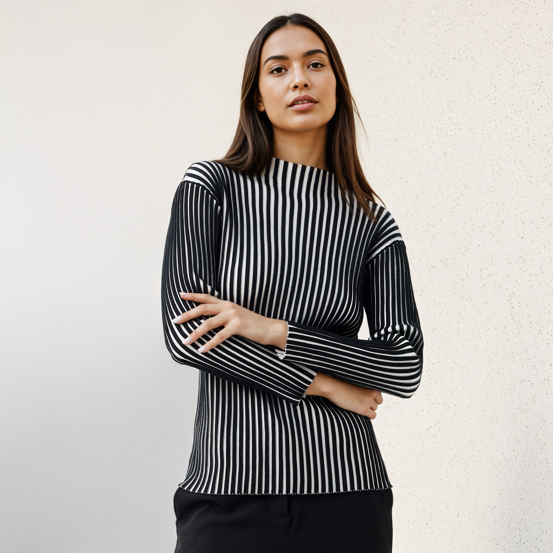 بلوزة مقلمة بياقة عالية-women-clothing-cardigansandjumpers-jumpers-image-3