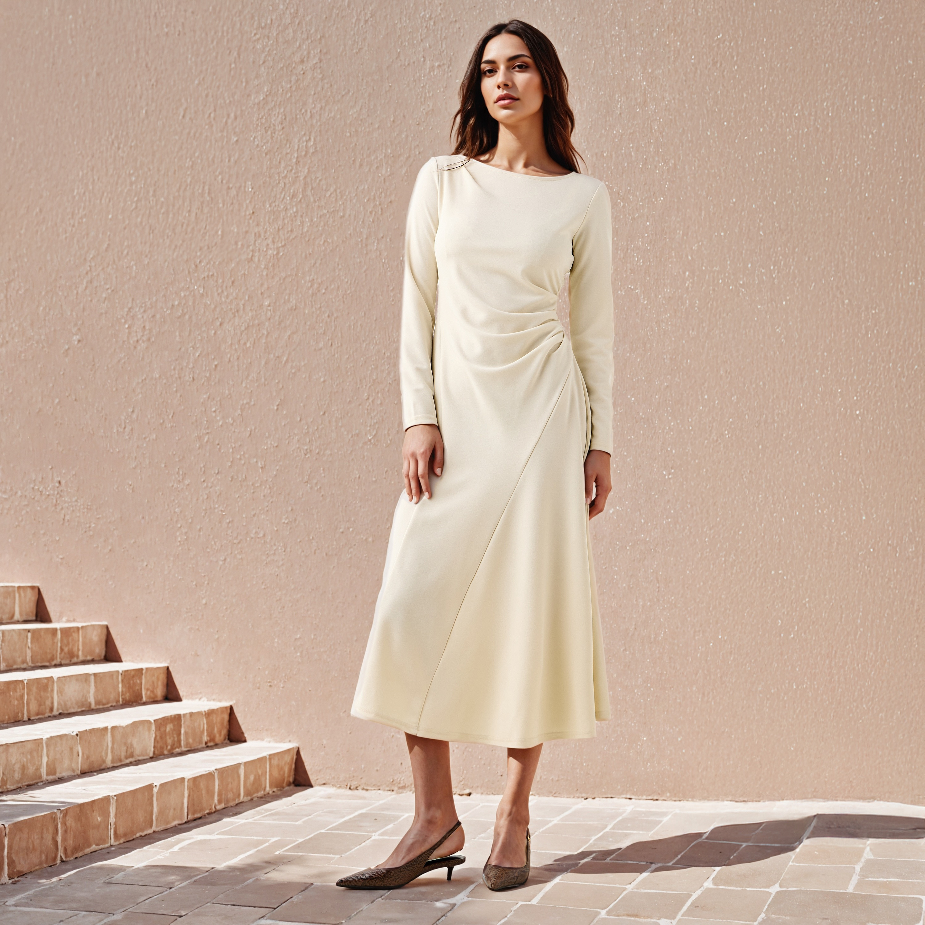 Ruched Accent Dress-women-clothing-dresses-image-1