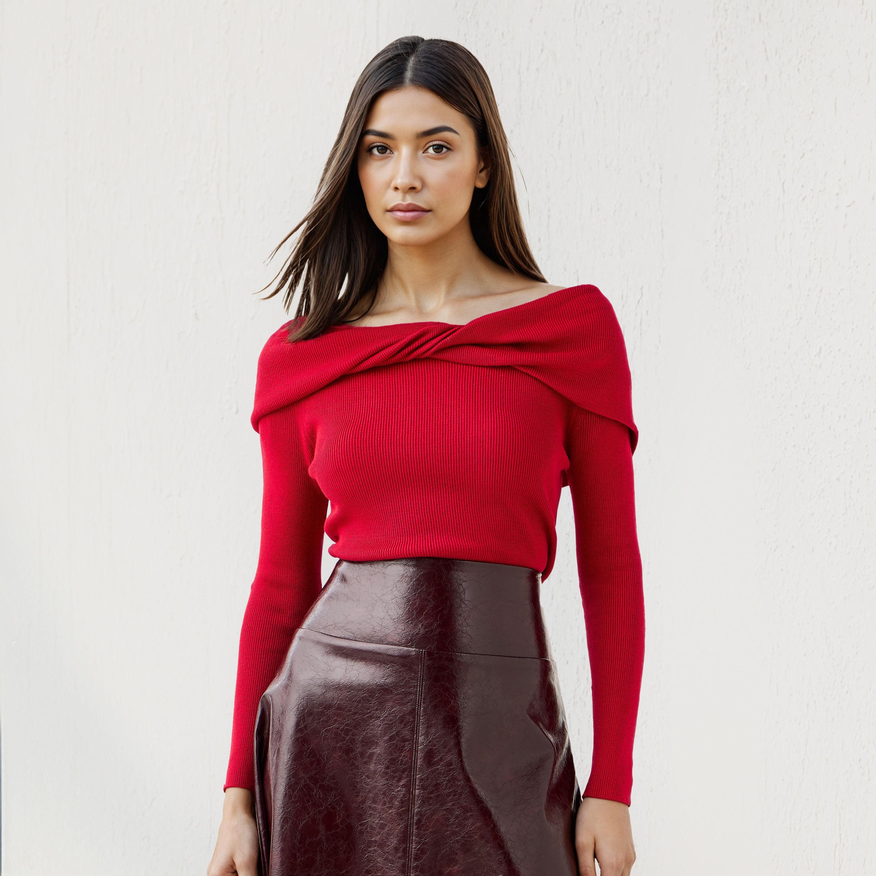 Ribbed Draped Top-women-clothing-shirtsandblouses-blouses-image-1