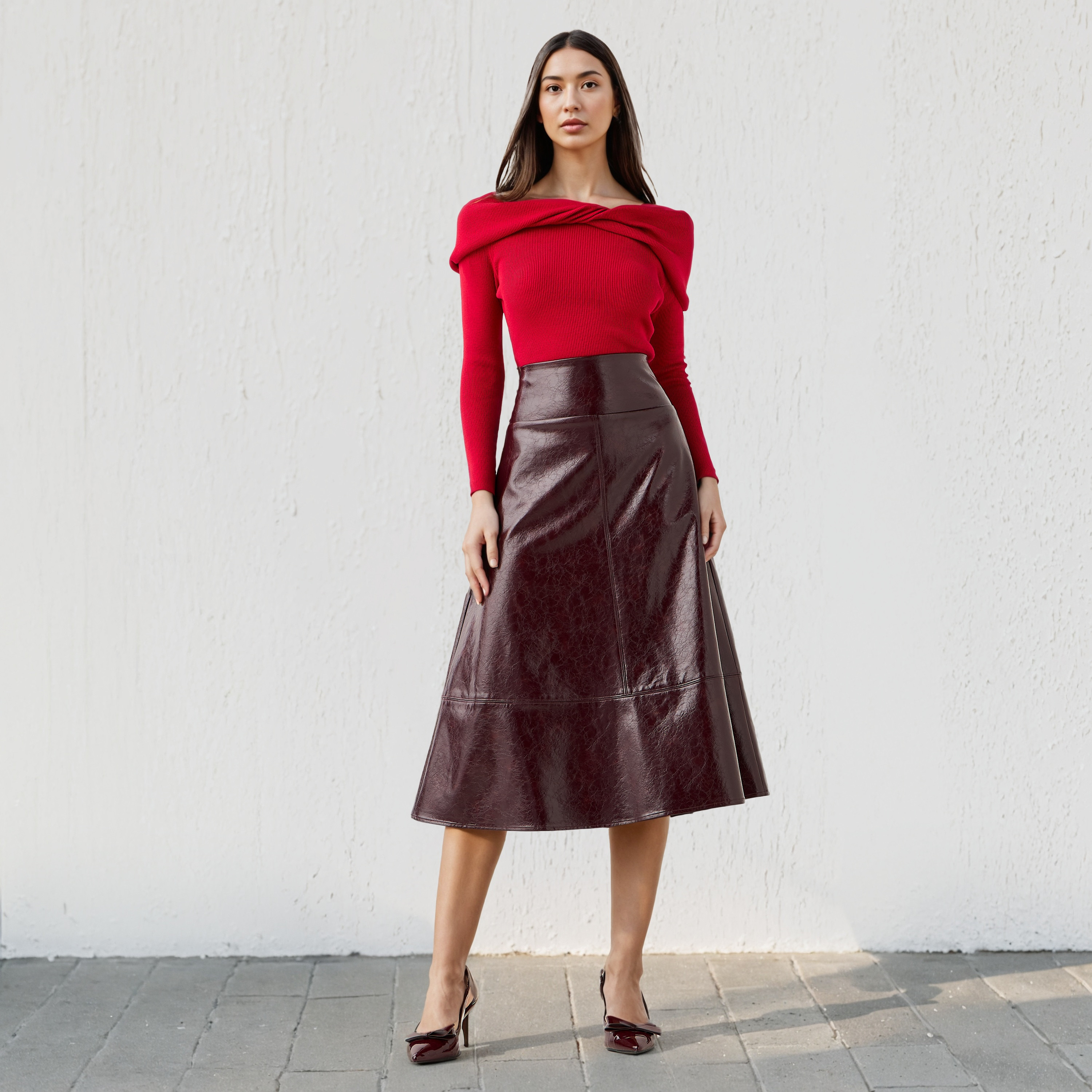 Ribbed Draped Top-women-clothing-shirtsandblouses-blouses-image-2