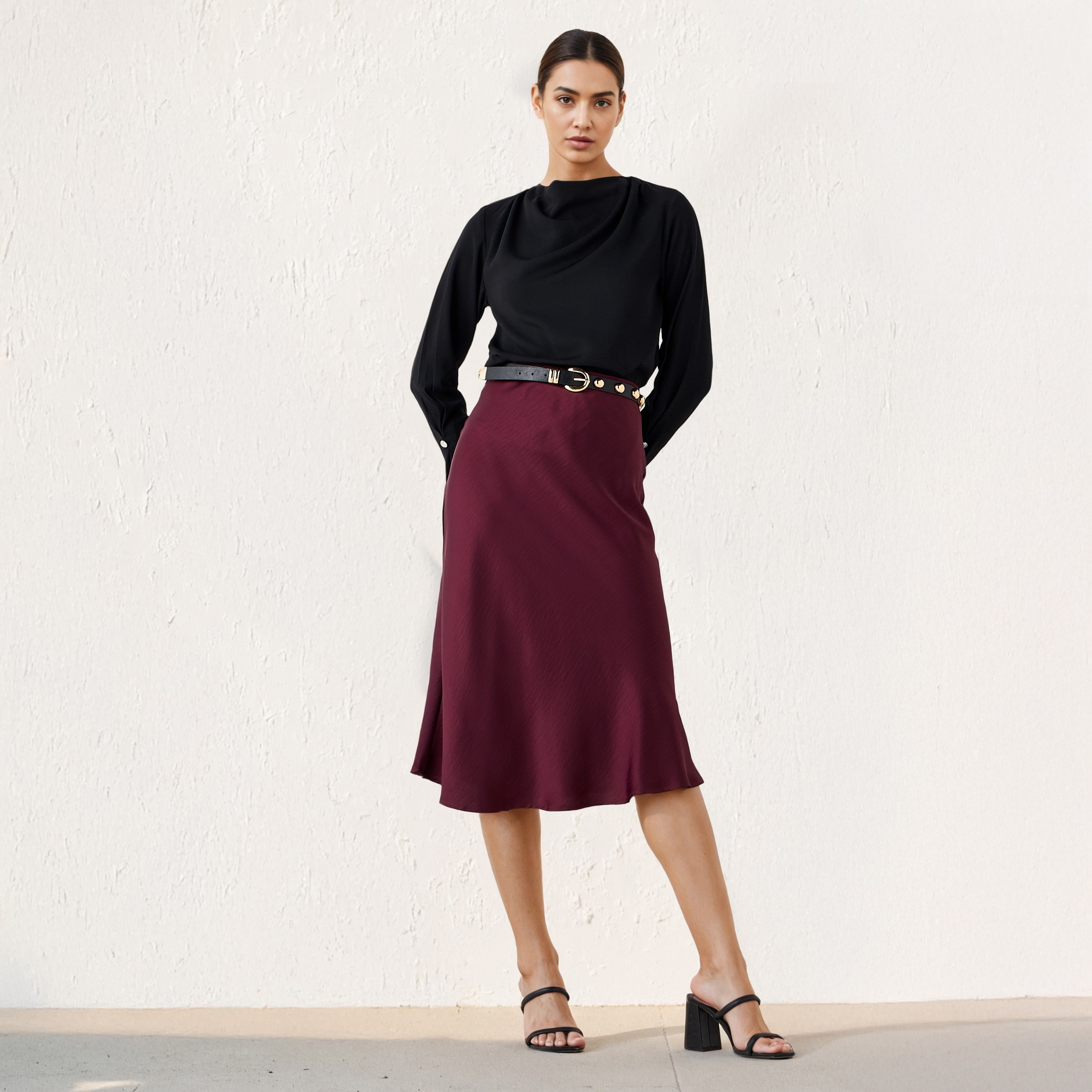 Draped Cowl Neck Crepe Top-women-clothing-shirtsandblouses-blouses-image-2