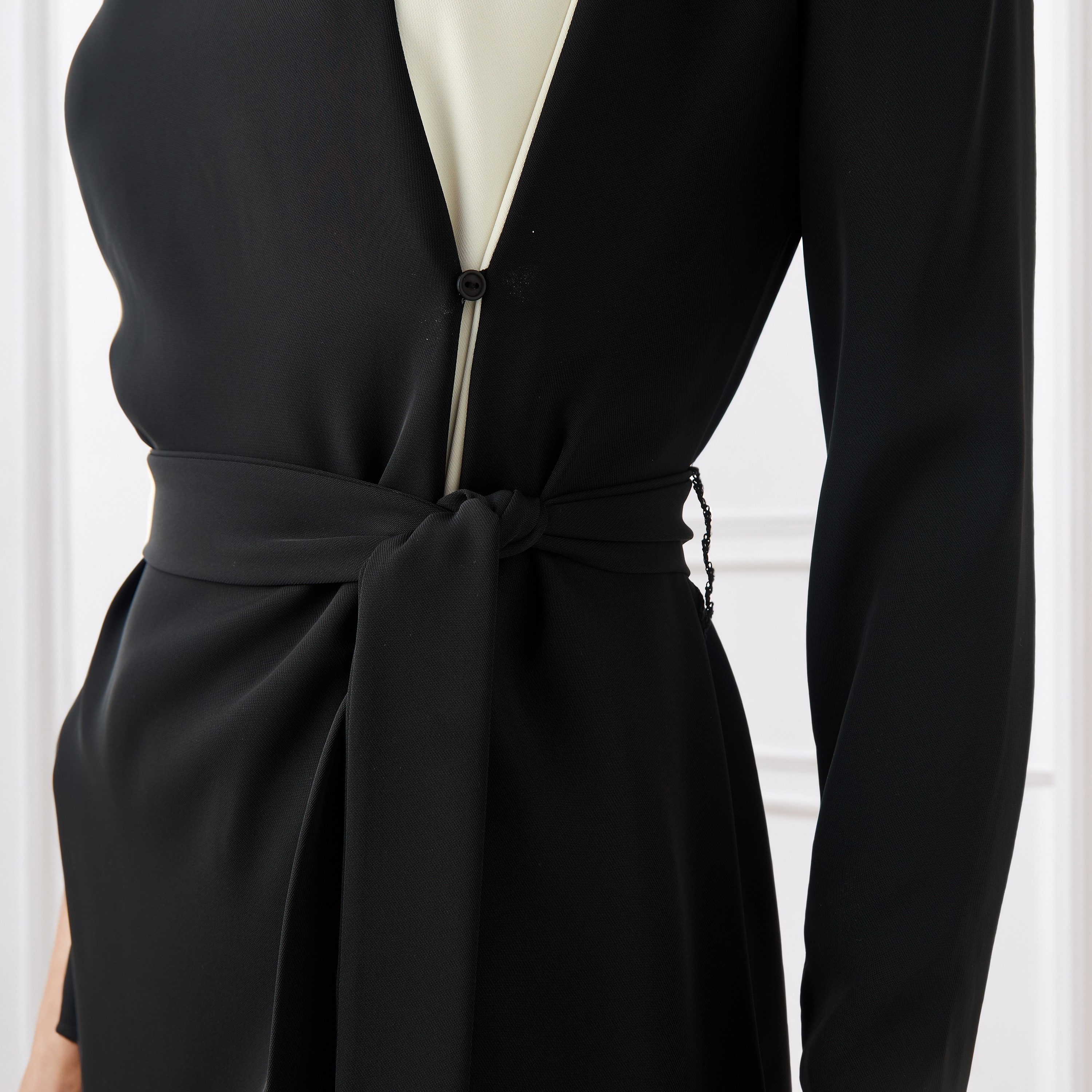 فستان ميدي بتصميم قوالب ملونة وشق جانبي-women-clothing-dresses-image-4