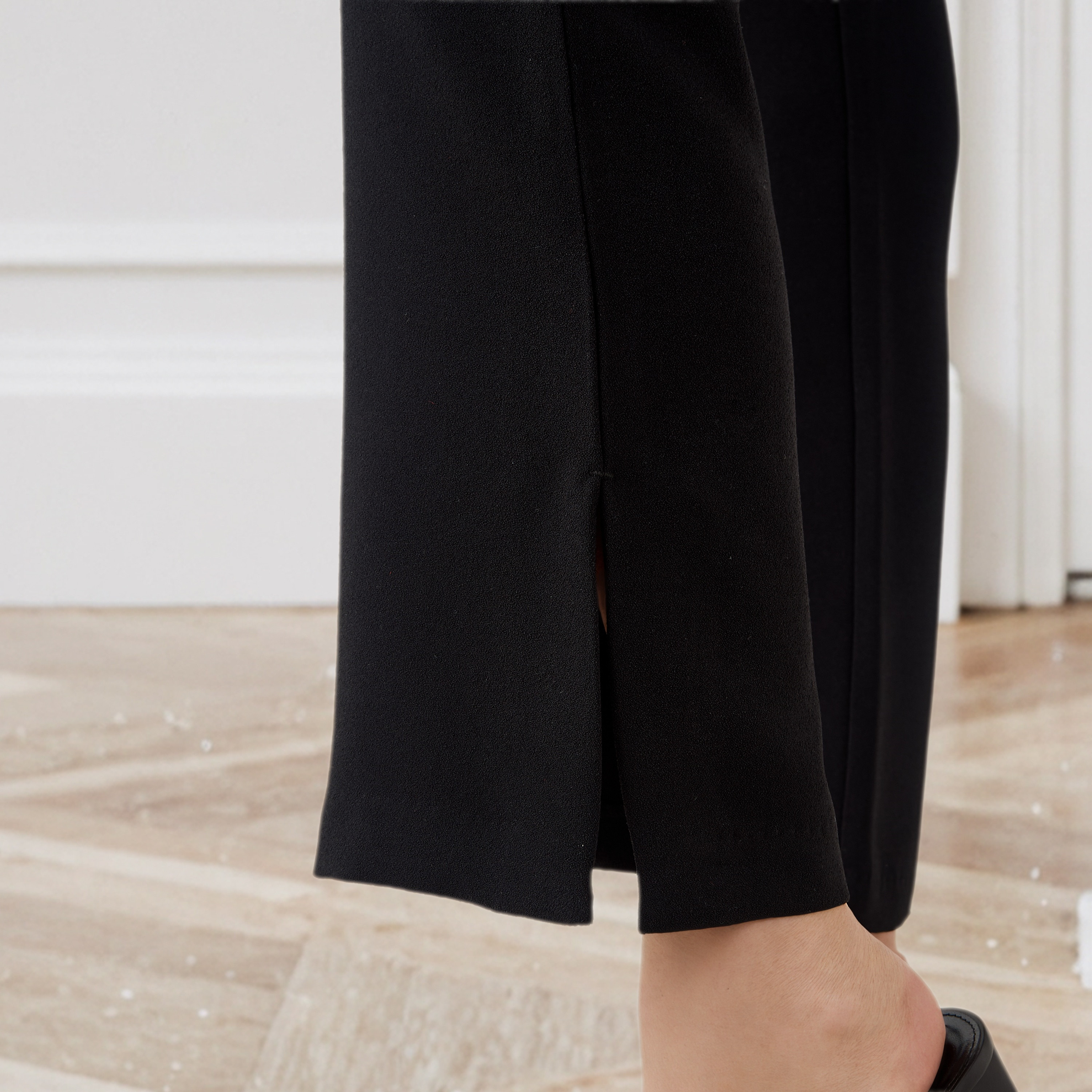 Slit Detail Flared Leg Pants-women-clothing-bottoms-trousers-image-5