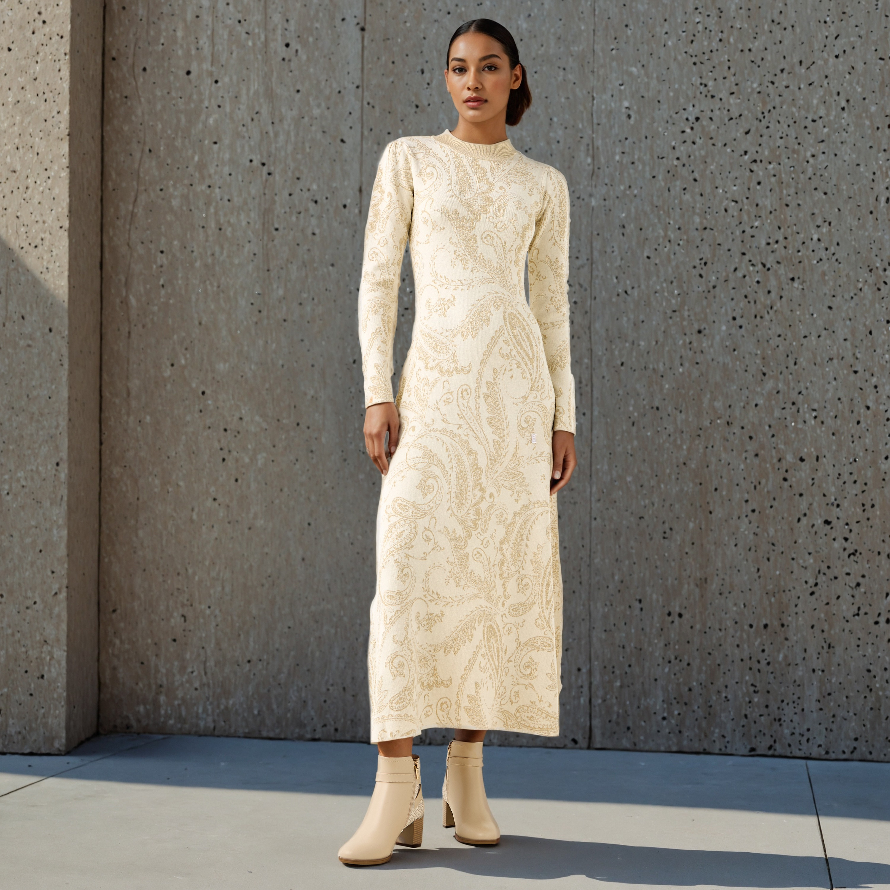 Paisley Print Maxi Dress with Long Sleeves-women-clothing-dresses-image-2