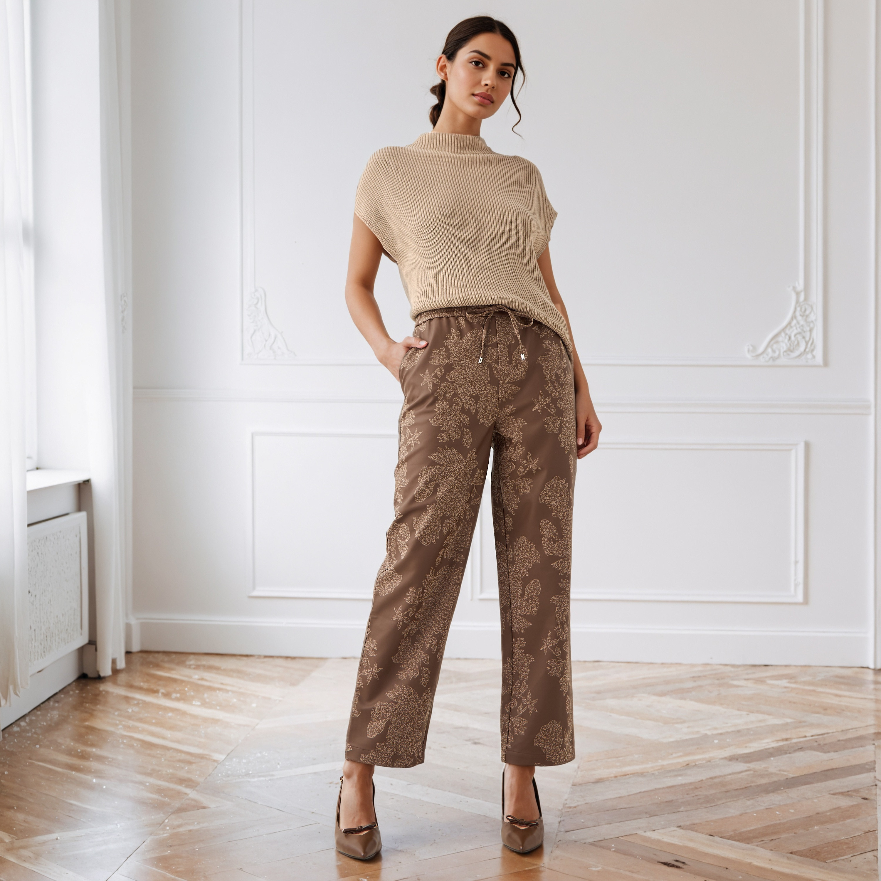 Floral Print Relaxed Fit Pants-women-clothing-bottoms-trousers-image-2