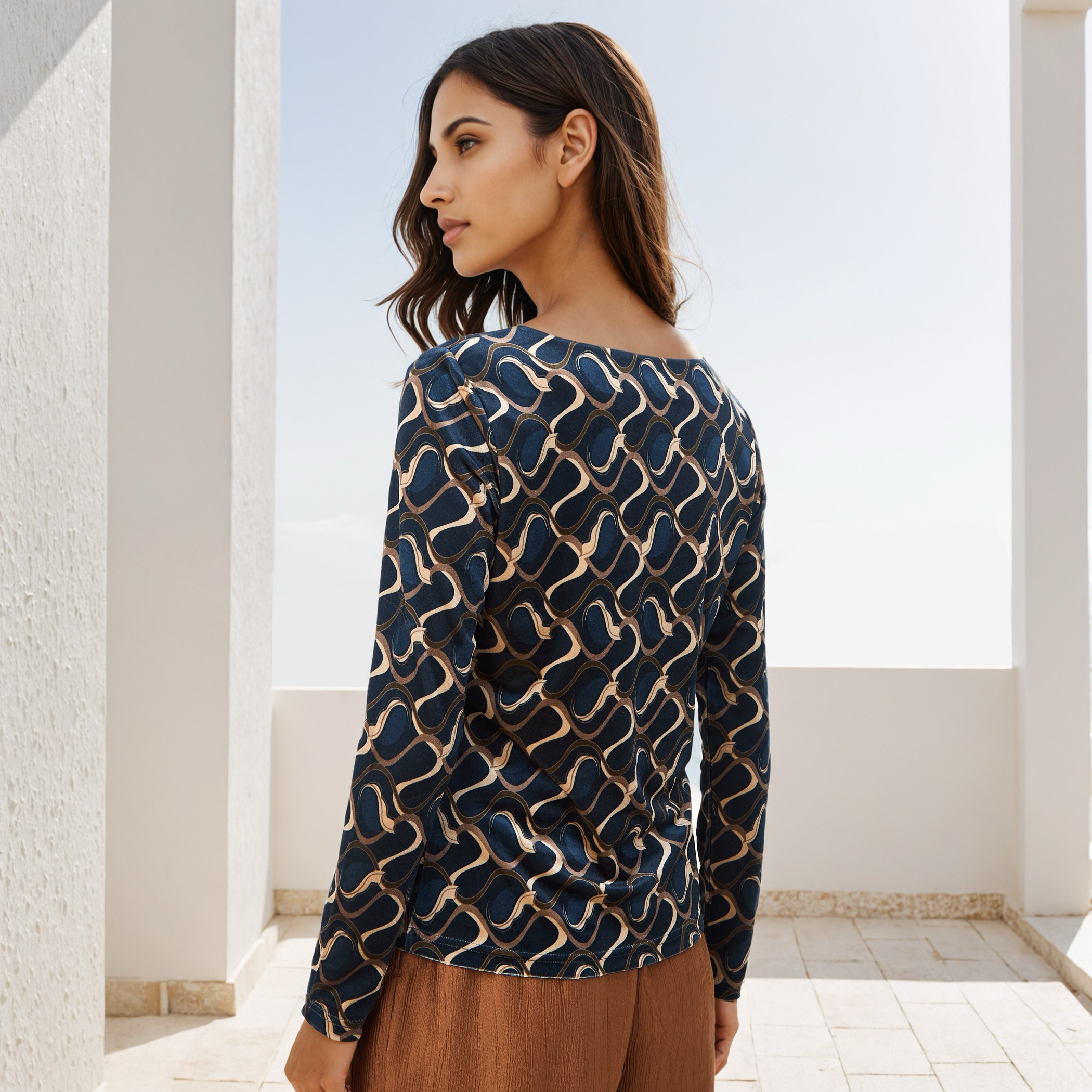 Printed Velvet Top-women-clothing-tshirts-image-3