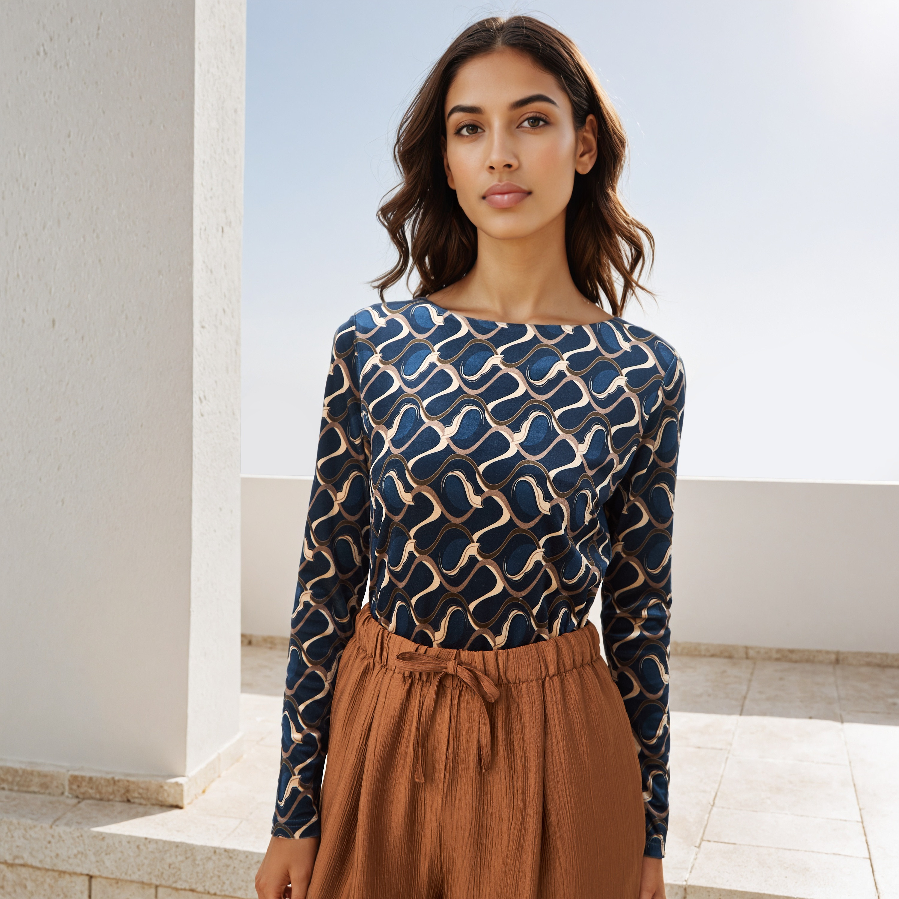 Printed Velvet Top-women-clothing-tshirts-image-6