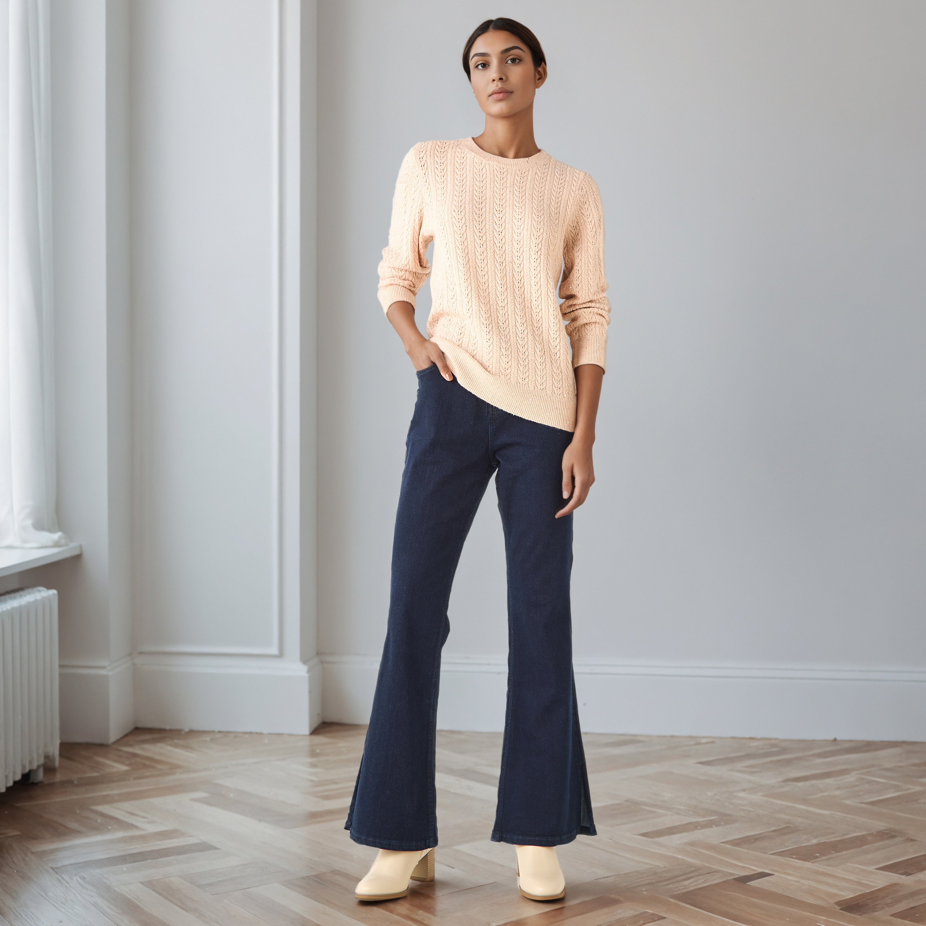 كنزة منسوجة بقصّة عادية وياقة ضيقة-women-clothing-cardigansandjumpers-jumpers-image-4