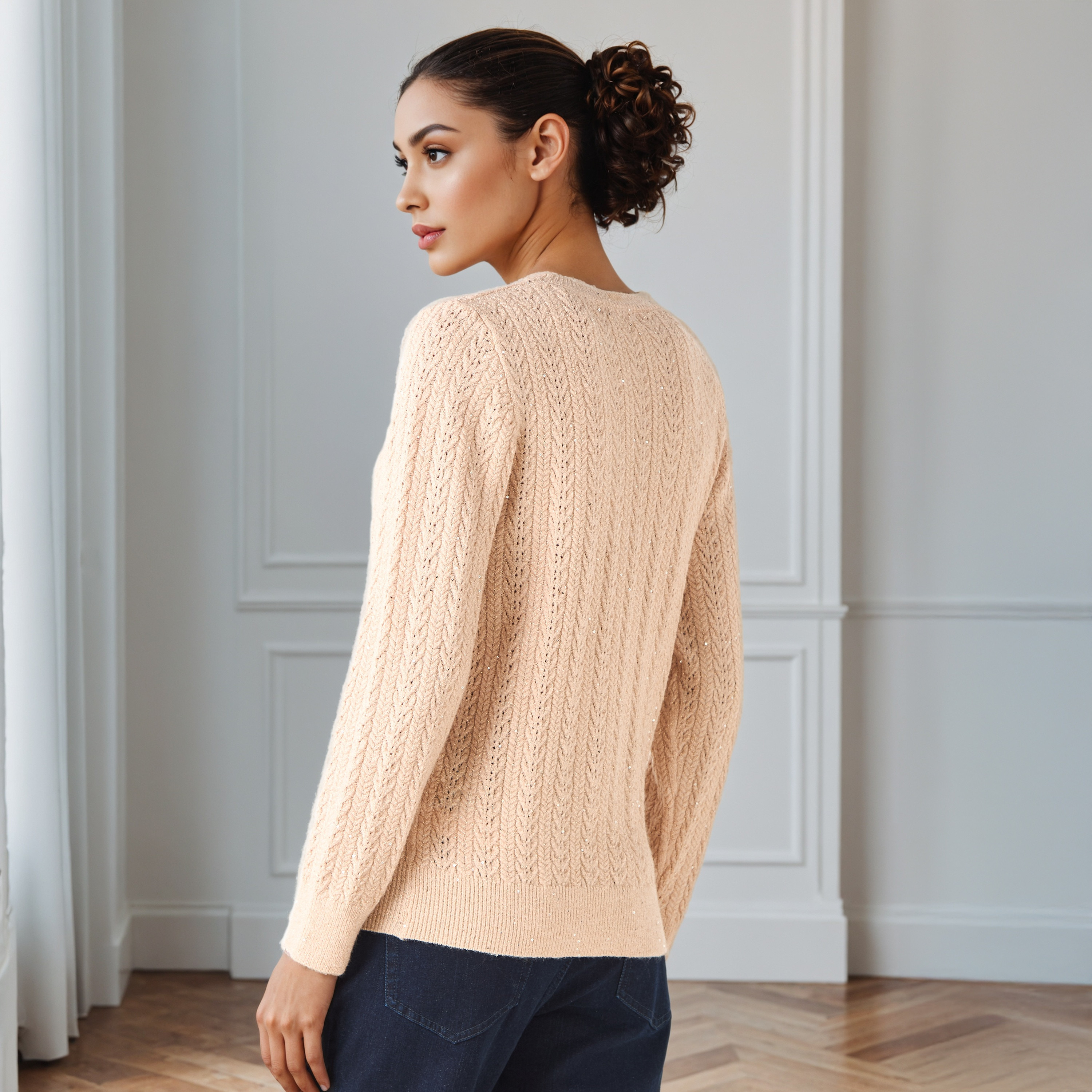 كنزة منسوجة بقصّة عادية وياقة ضيقة-women-clothing-cardigansandjumpers-jumpers-image-3