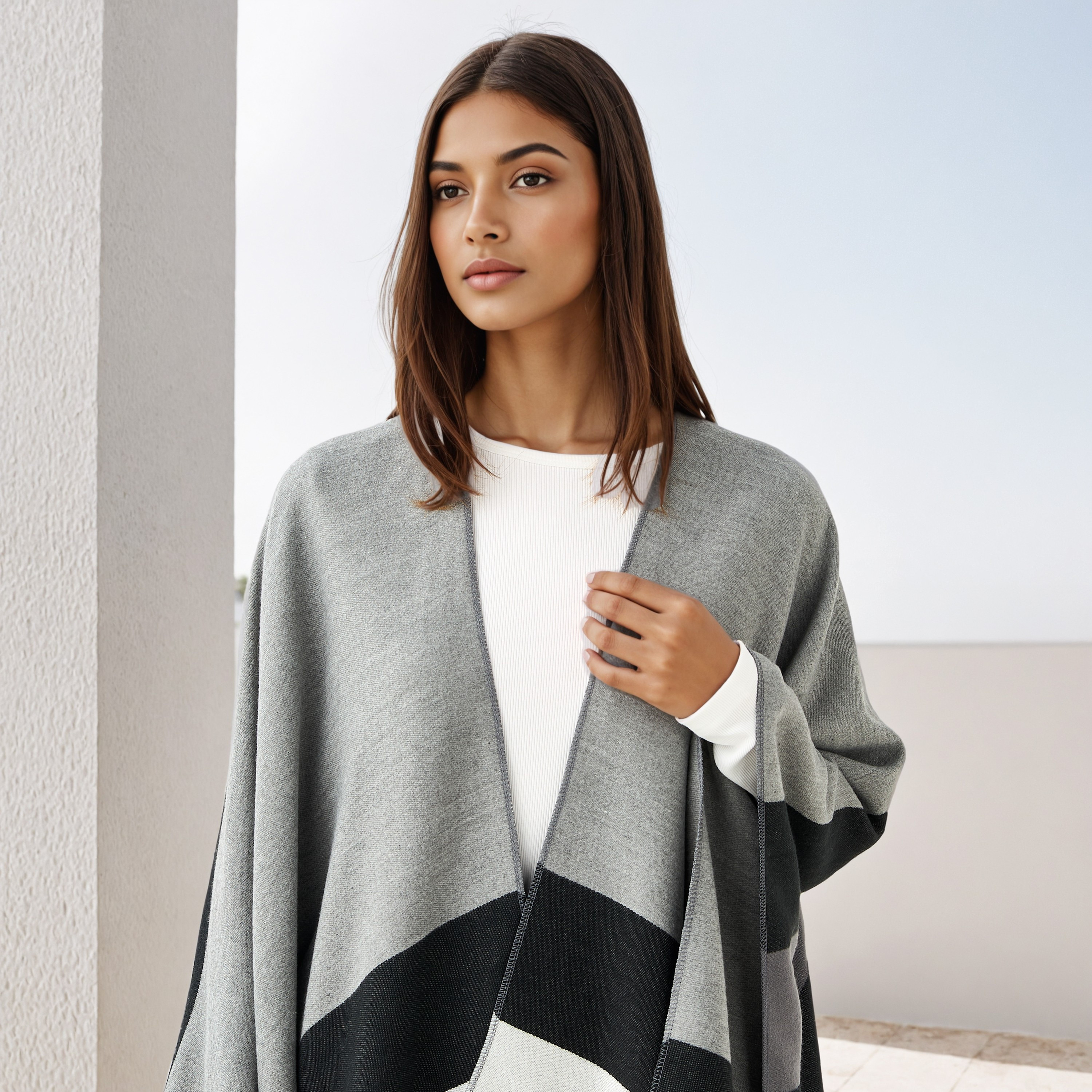 Jacquard Poncho with Fringe Detail-women-winterwear-cardigansandjumpers-cardigans-image-4
