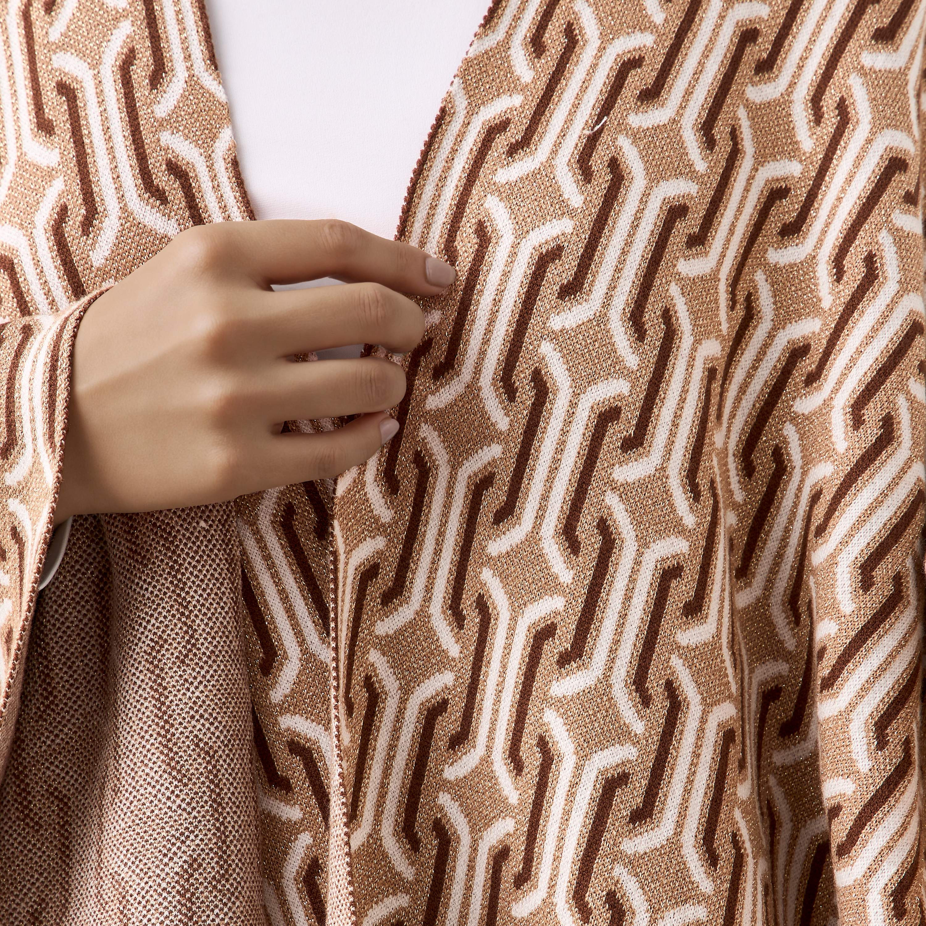 Relaxed Fit Printed Poncho-women-winterwear-cardigansandjumpers-cardigans-image-5