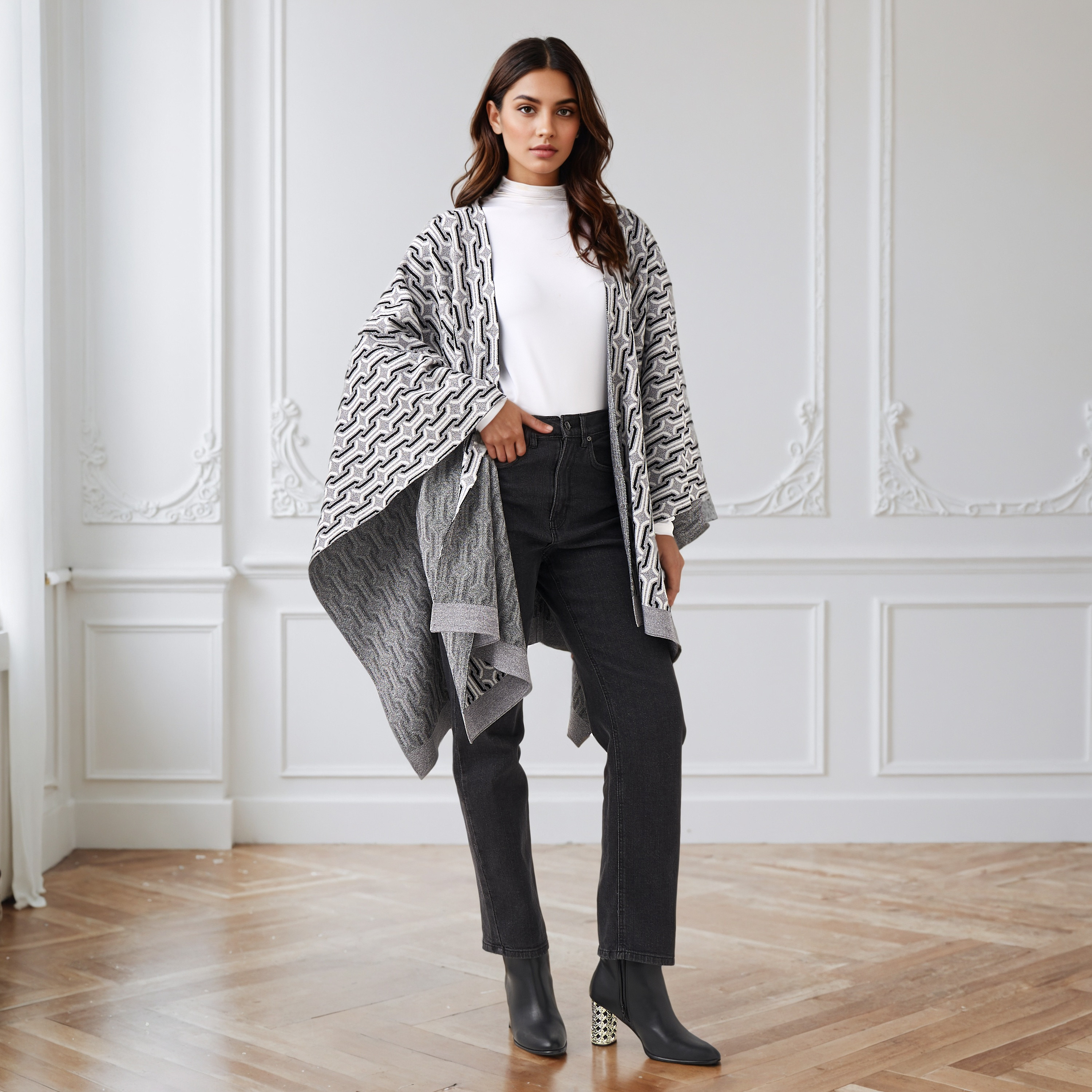 شال بونشو بقصة مريحة وطبعات-women-winterwear-cardigansandjumpers-cardigans-image-4