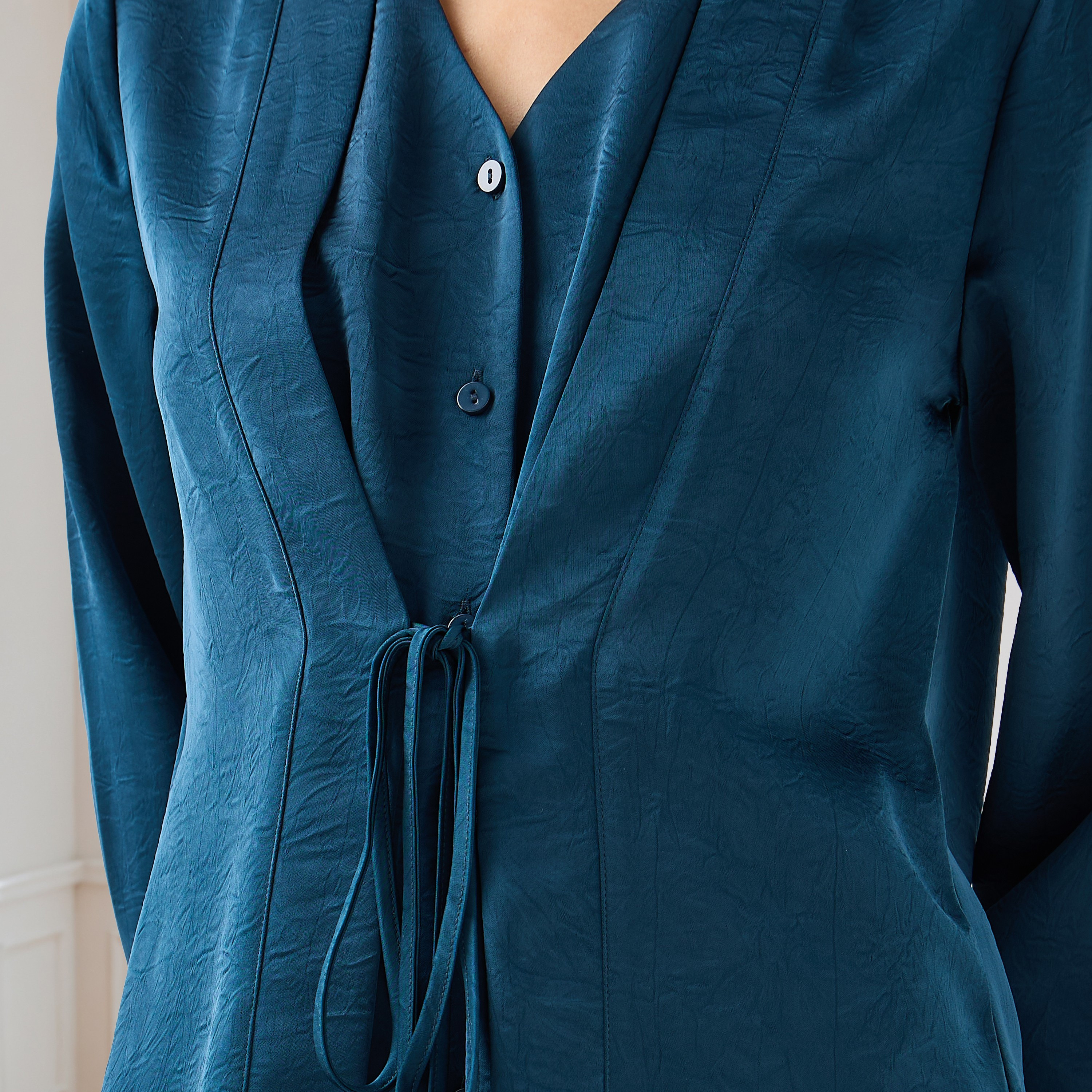 Tie-Up Detail Top with Flared Sleeves-women-clothing-shirtsandblouses-blouses-image-5