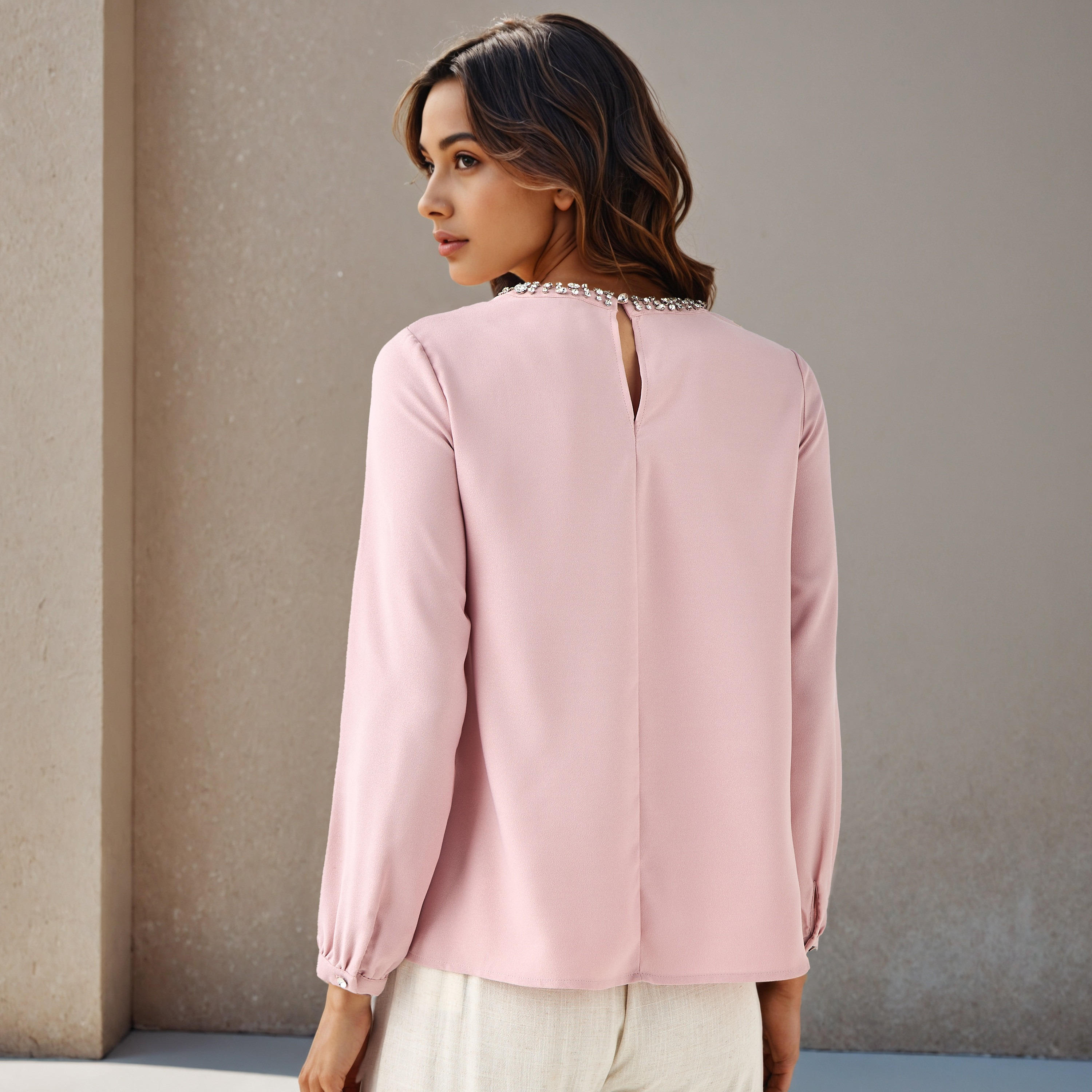 بلوزة بقصة عادية وزينة-women-clothing-shirtsandblouses-blouses-image-3