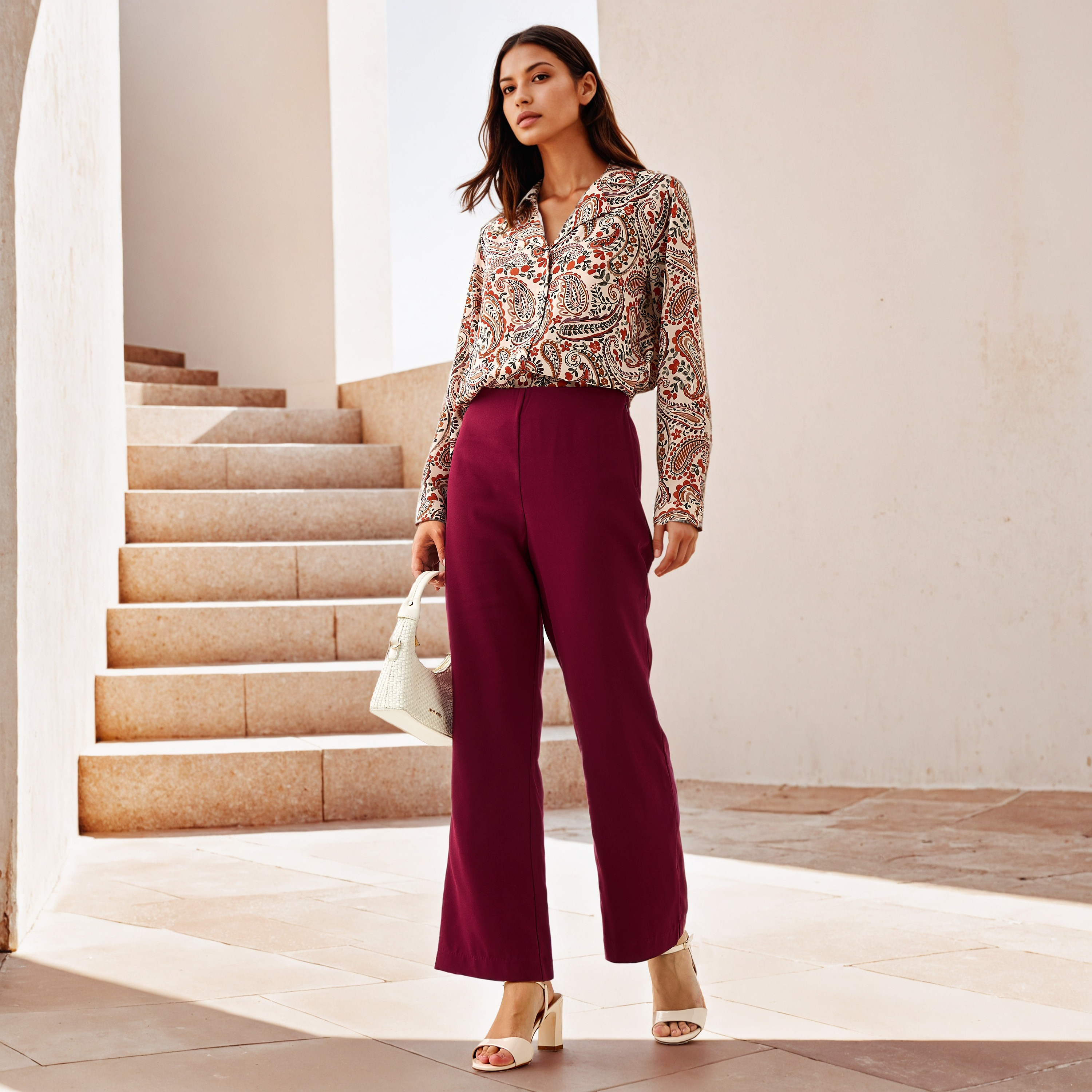 Flared Pants with Zip Closure-women-clothing-bottoms-trousers-image-2