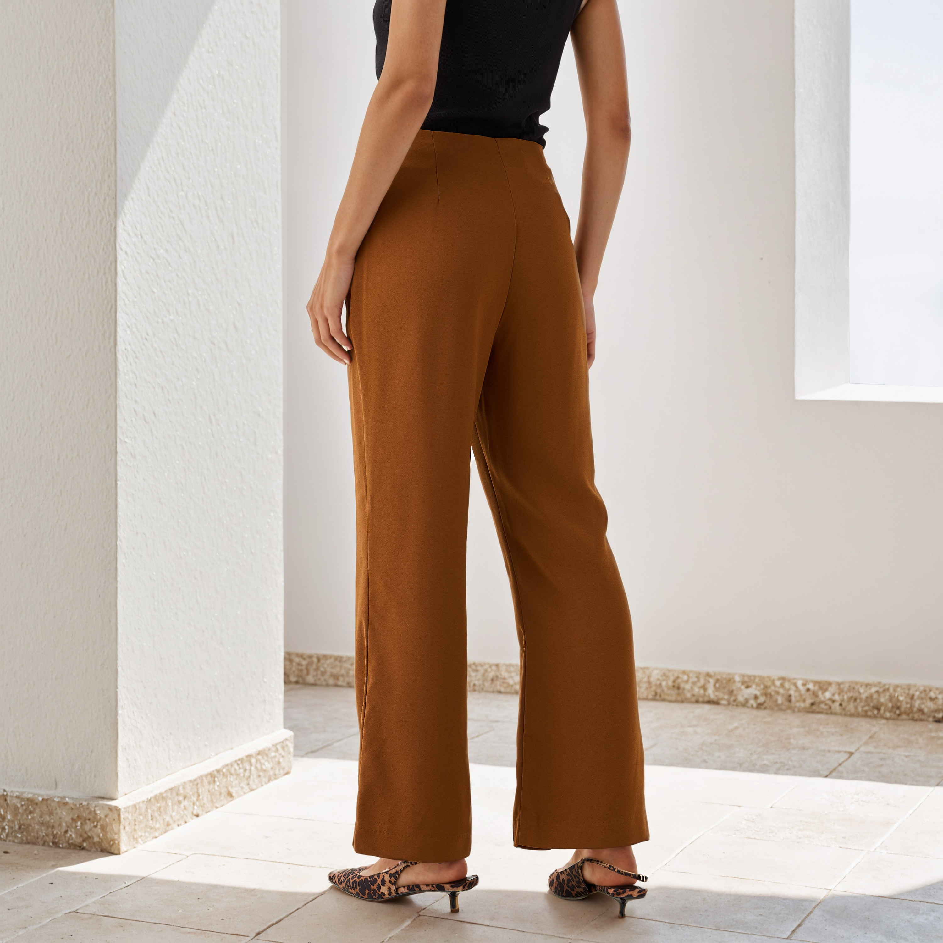 Flared Pants with Zip Closure-women-clothing-bottoms-trousers-image-3