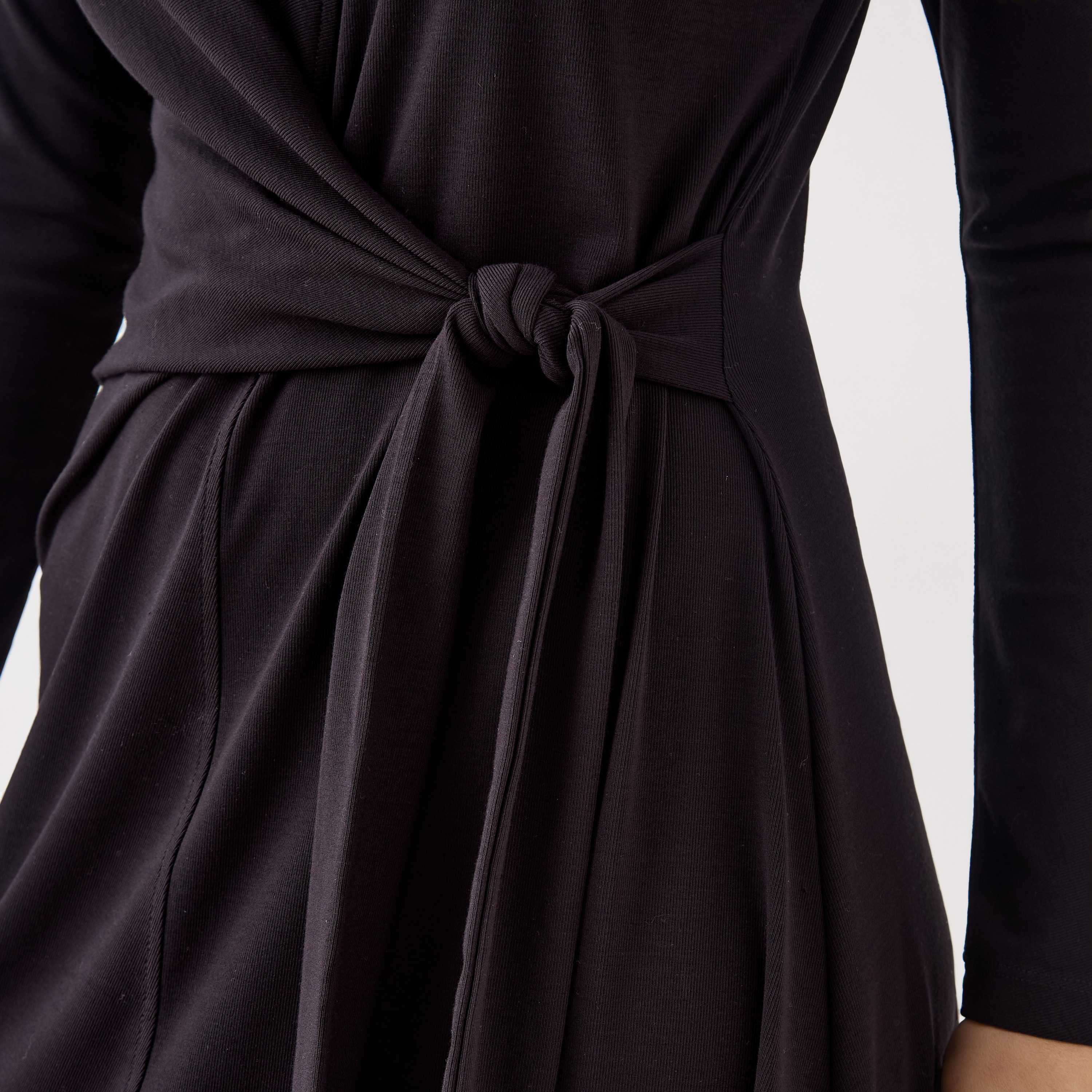 Draped Dress with Tie-Ups-women-clothing-dresses-image-4