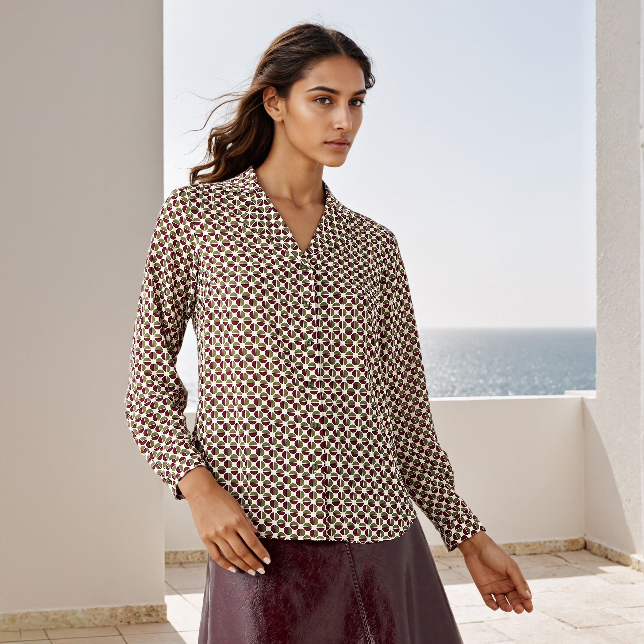 Printed Notch Collar Shirt-women-clothing-shirtsandblouses-shirts-image-5