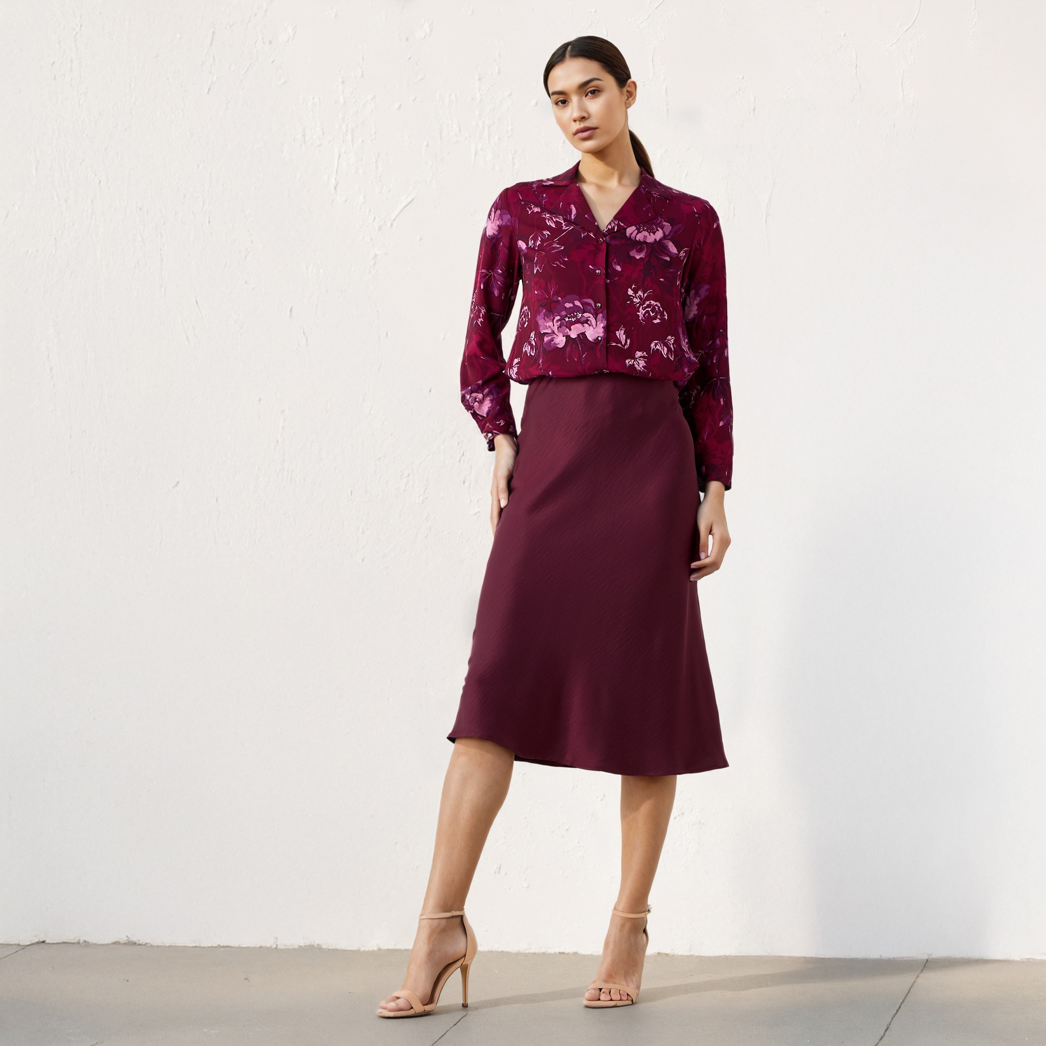 قميص بياقة مطوية وطبعات-women-clothing-shirtsandblouses-shirts-image-2