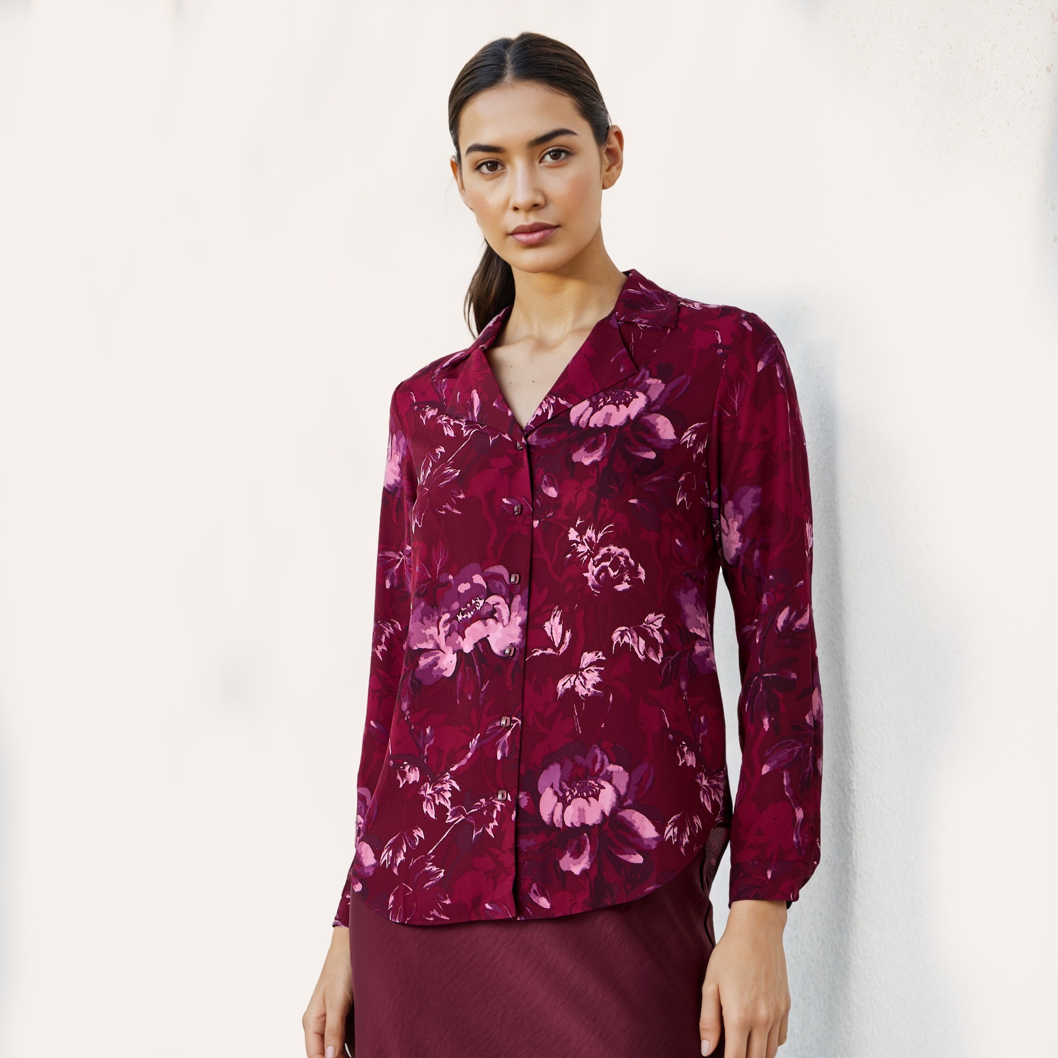 قميص بياقة مطوية وطبعات-women-clothing-shirtsandblouses-shirts-image-6