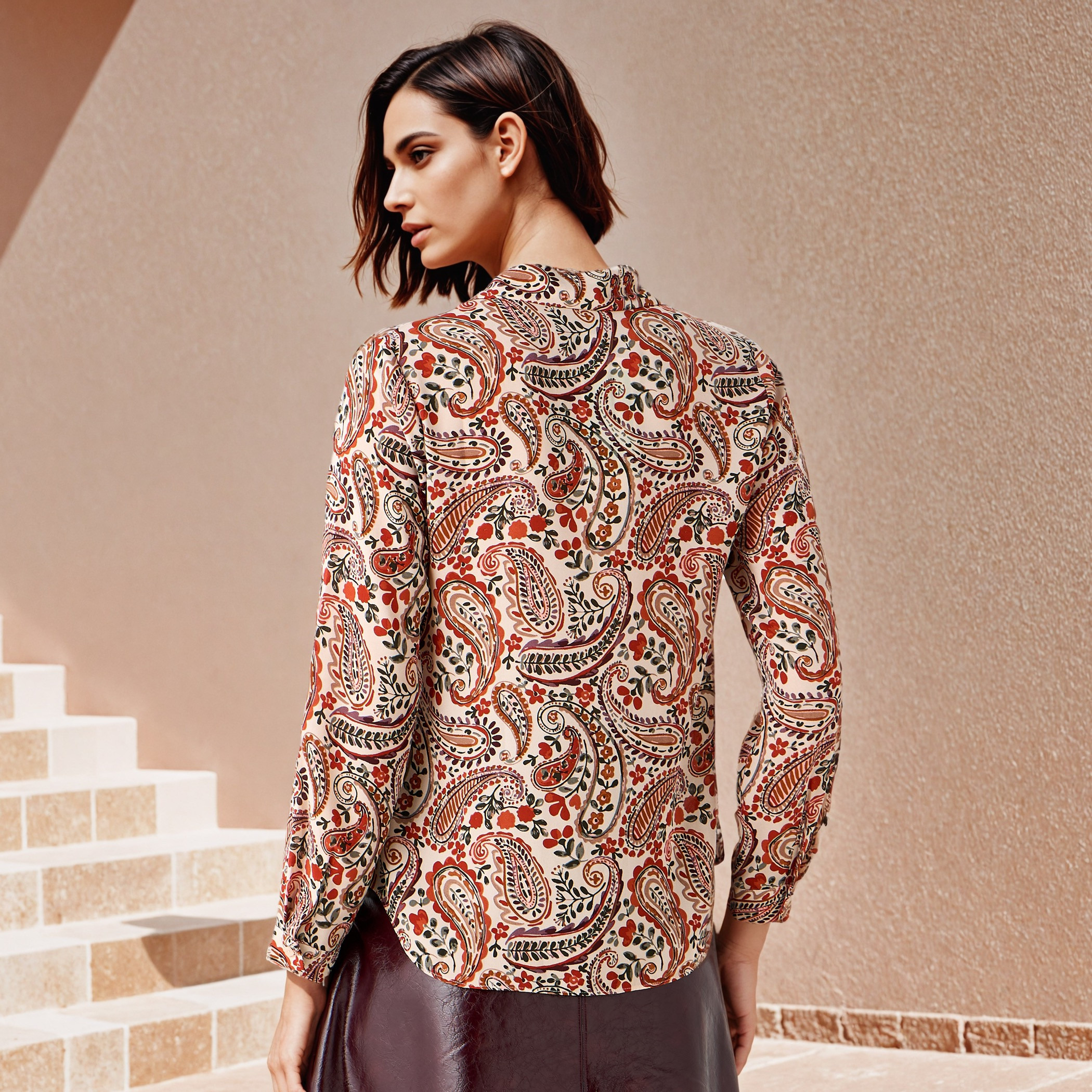 Printed Notch Collar Shirt-women-clothing-shirtsandblouses-shirts-image-3