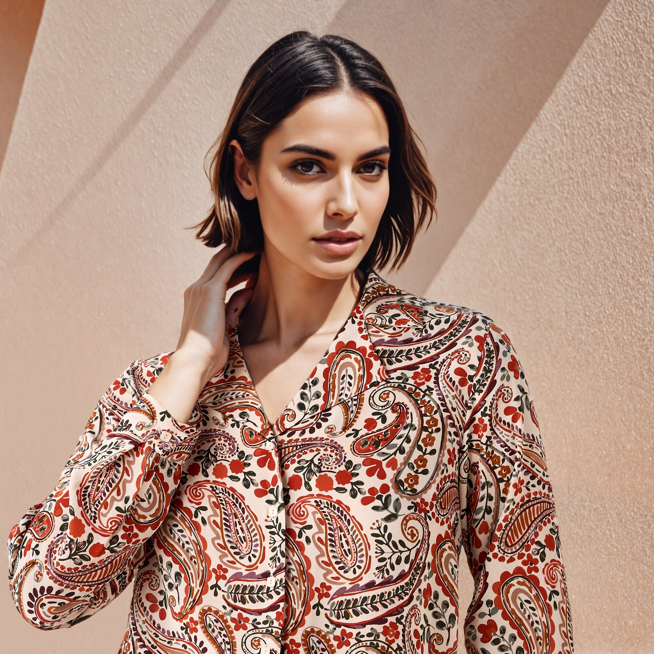 Printed Notch Collar Shirt-women-clothing-shirtsandblouses-shirts-image-4