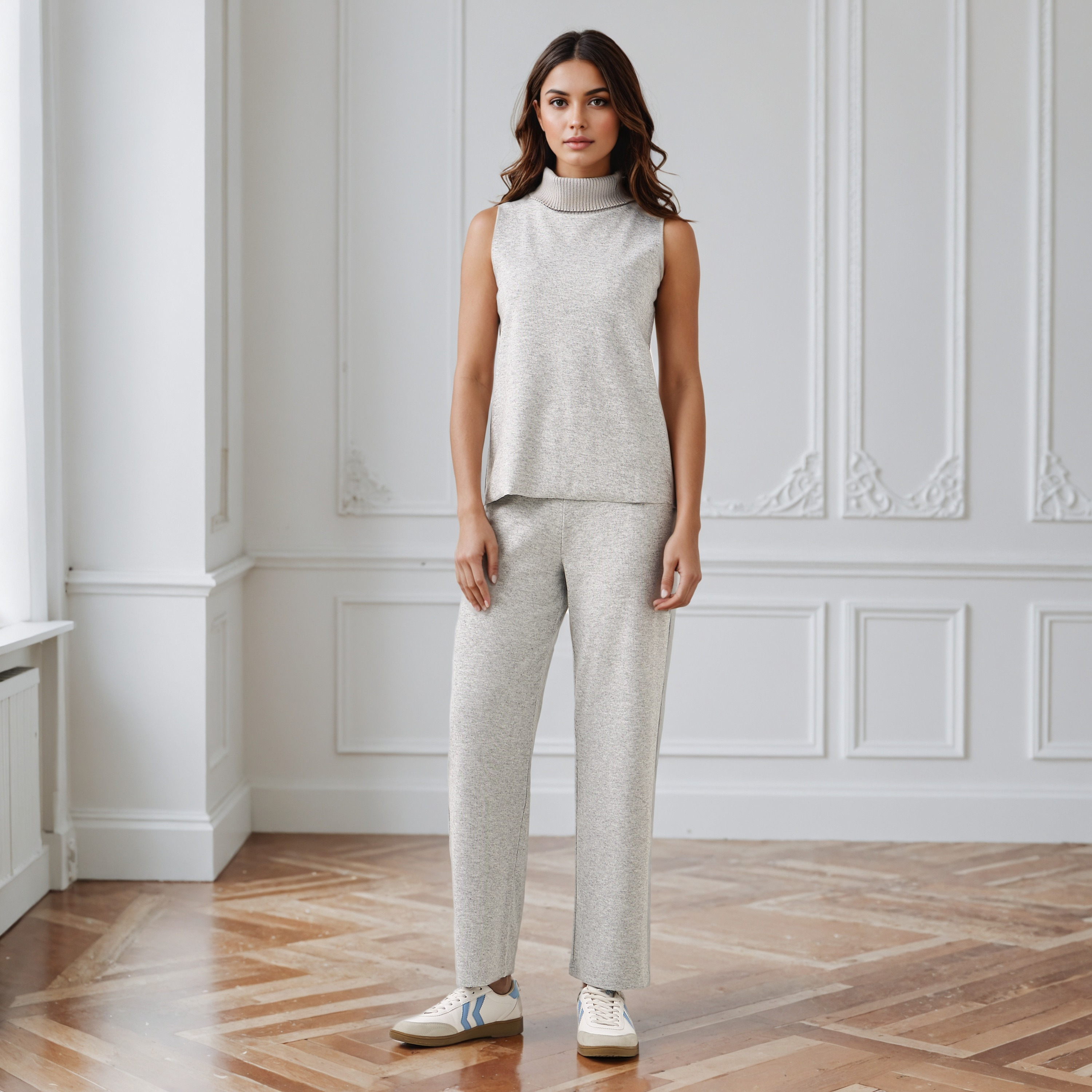 Relaxed Fit Sleeveless Top with Turtleneck-women-clothing-shirtsandblouses-blouses-image-2