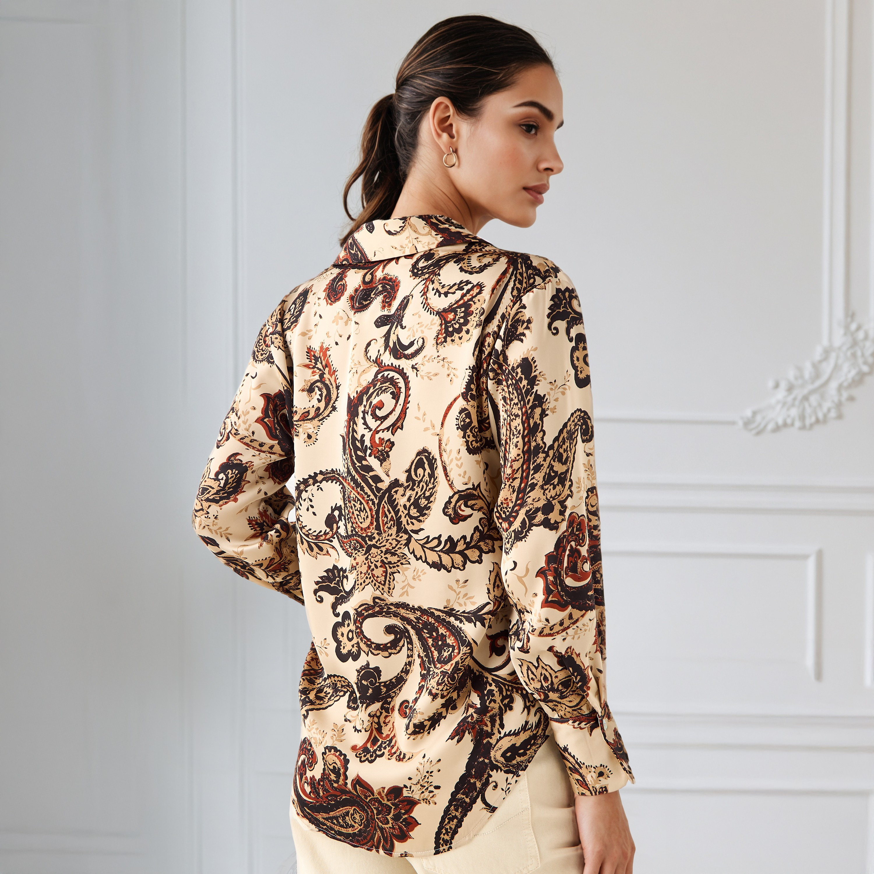 قميص ستان بياقة عادية وطبعات-women-clothing-shirtsandblouses-shirts-image-3
