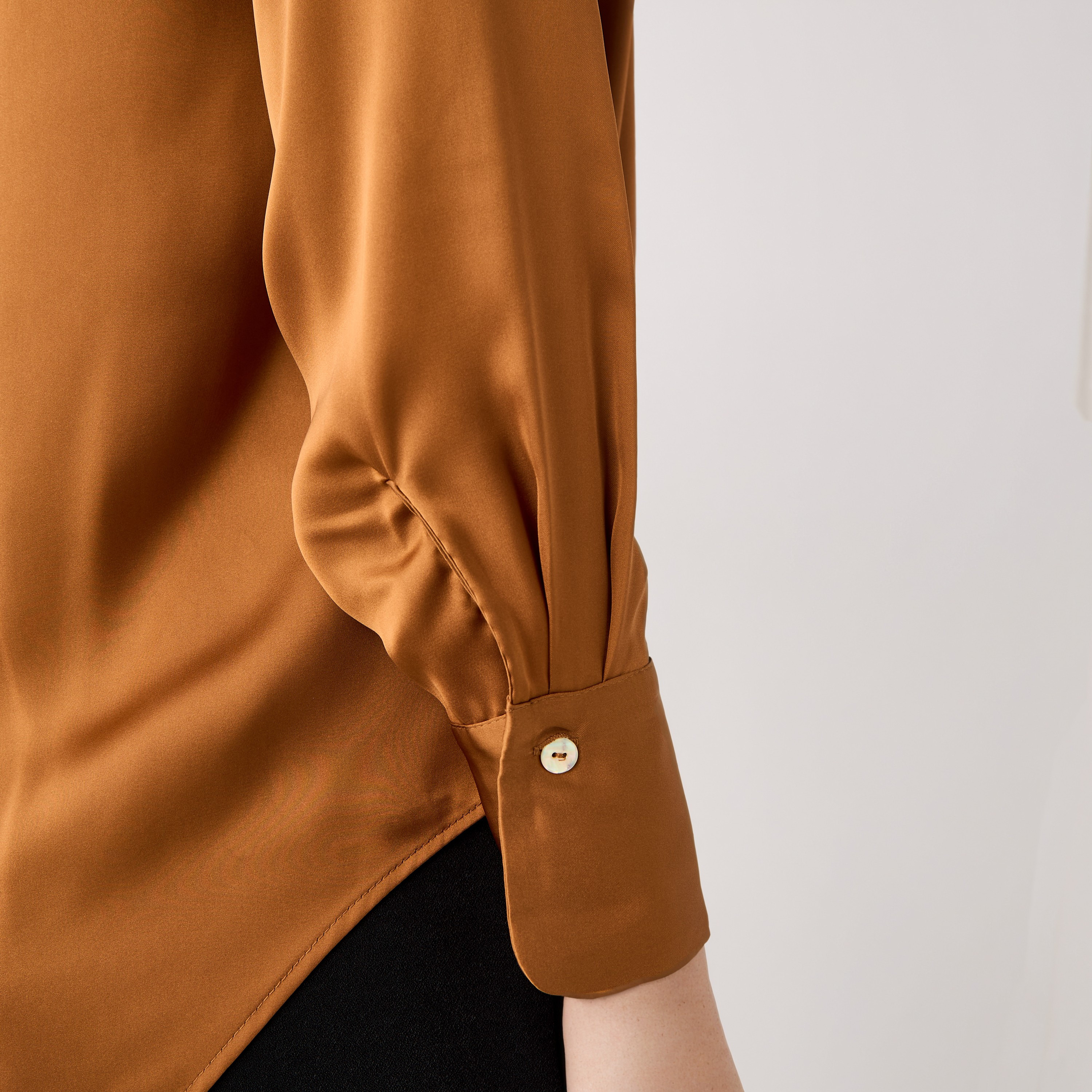 Regular Fit Collared Satin Shirt-women-clothing-shirtsandblouses-shirts-image-4
