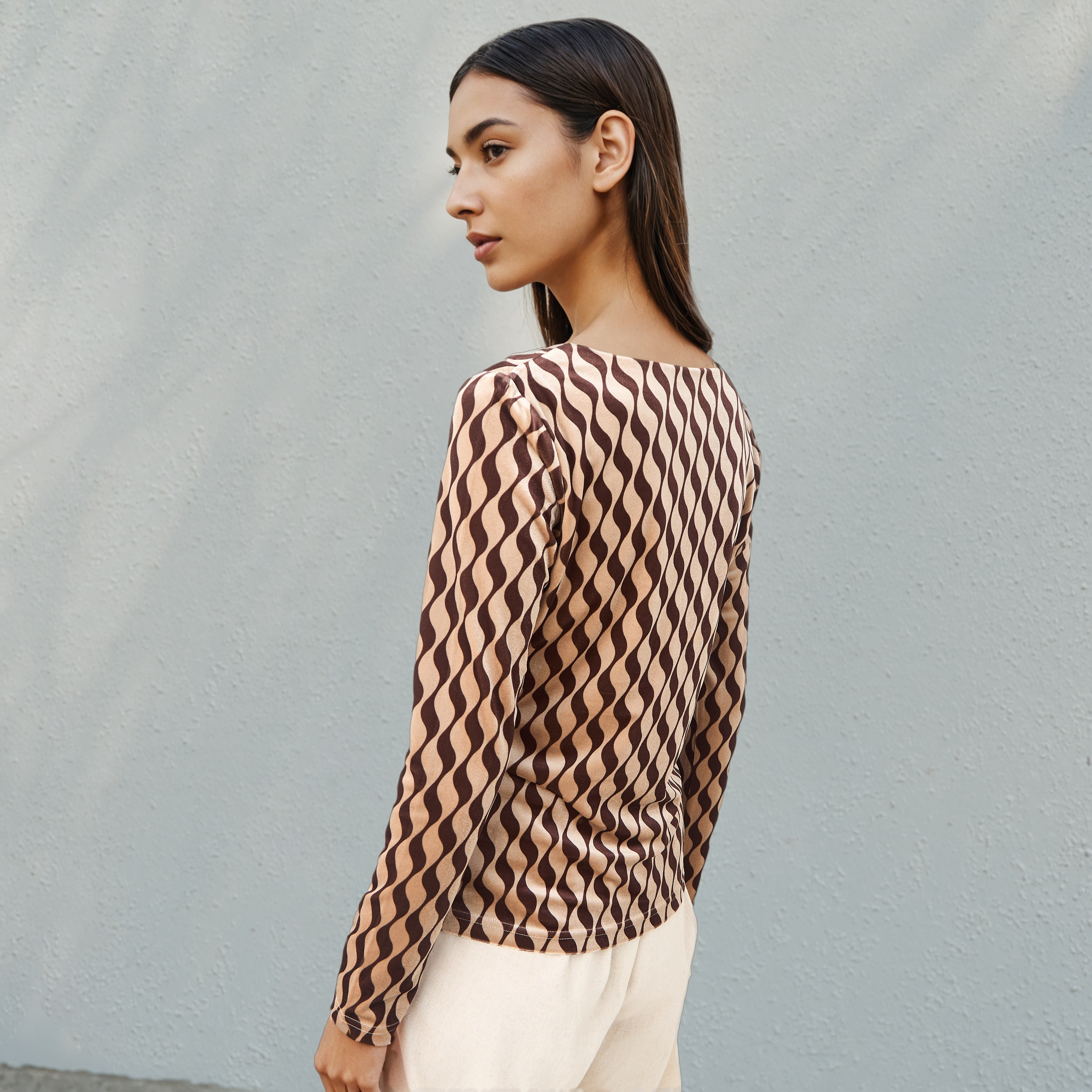Printed Velvet Top-women-clothing-tshirts-image-4