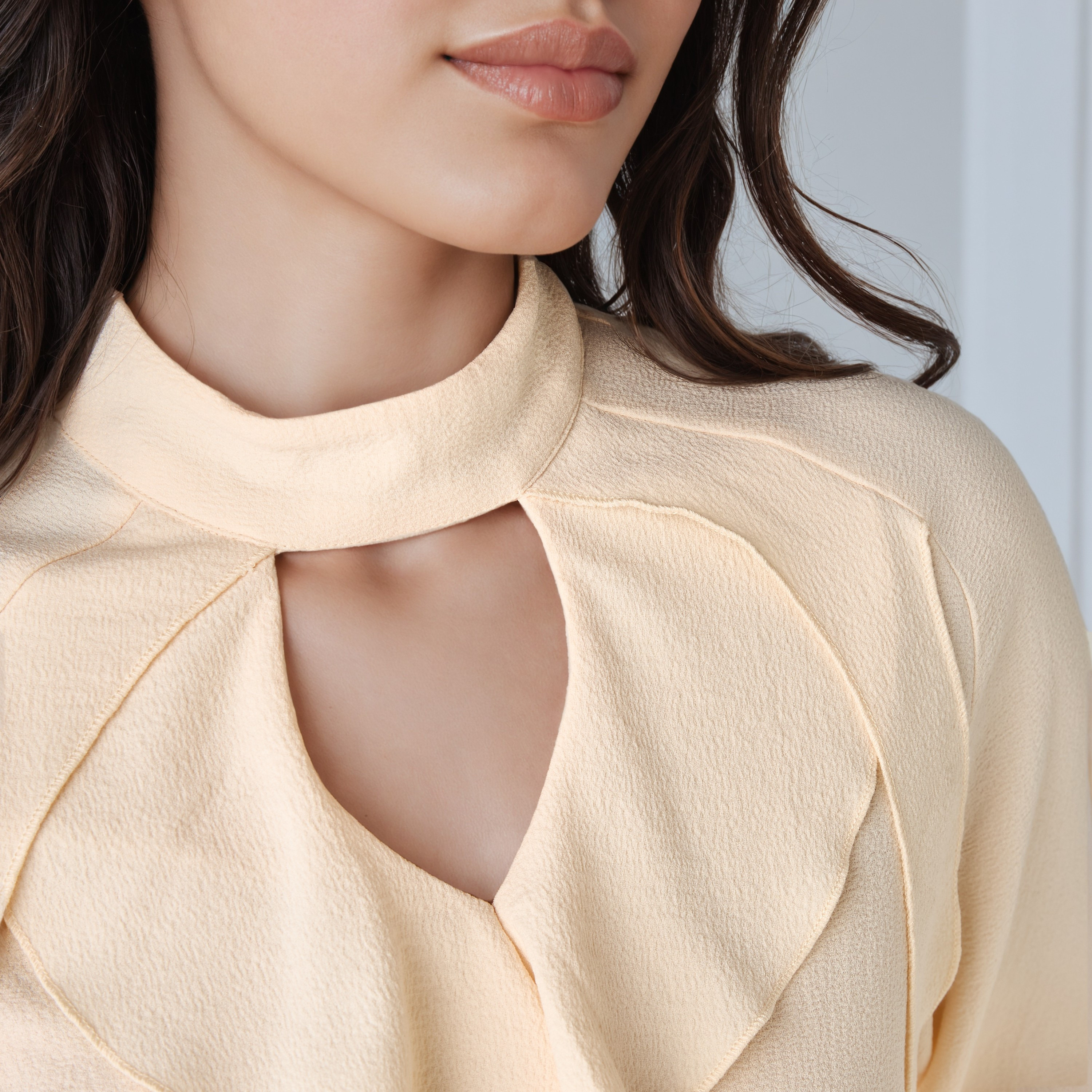 Ruffle Accent Top with Keyhole Neck-women-clothing-shirtsandblouses-blouses-image-3