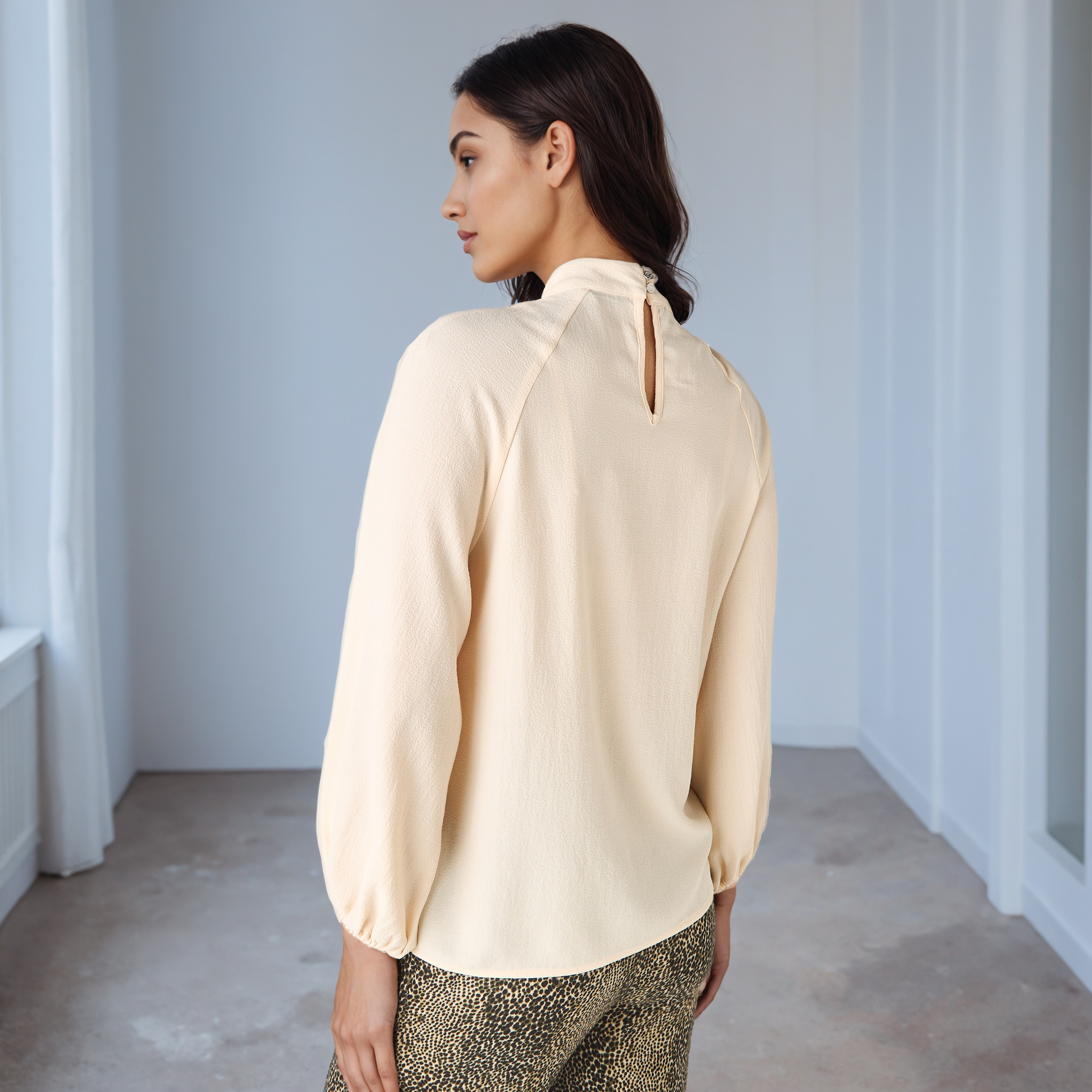 Ruffle Accent Top with Keyhole Neck-women-clothing-shirtsandblouses-blouses-image-4