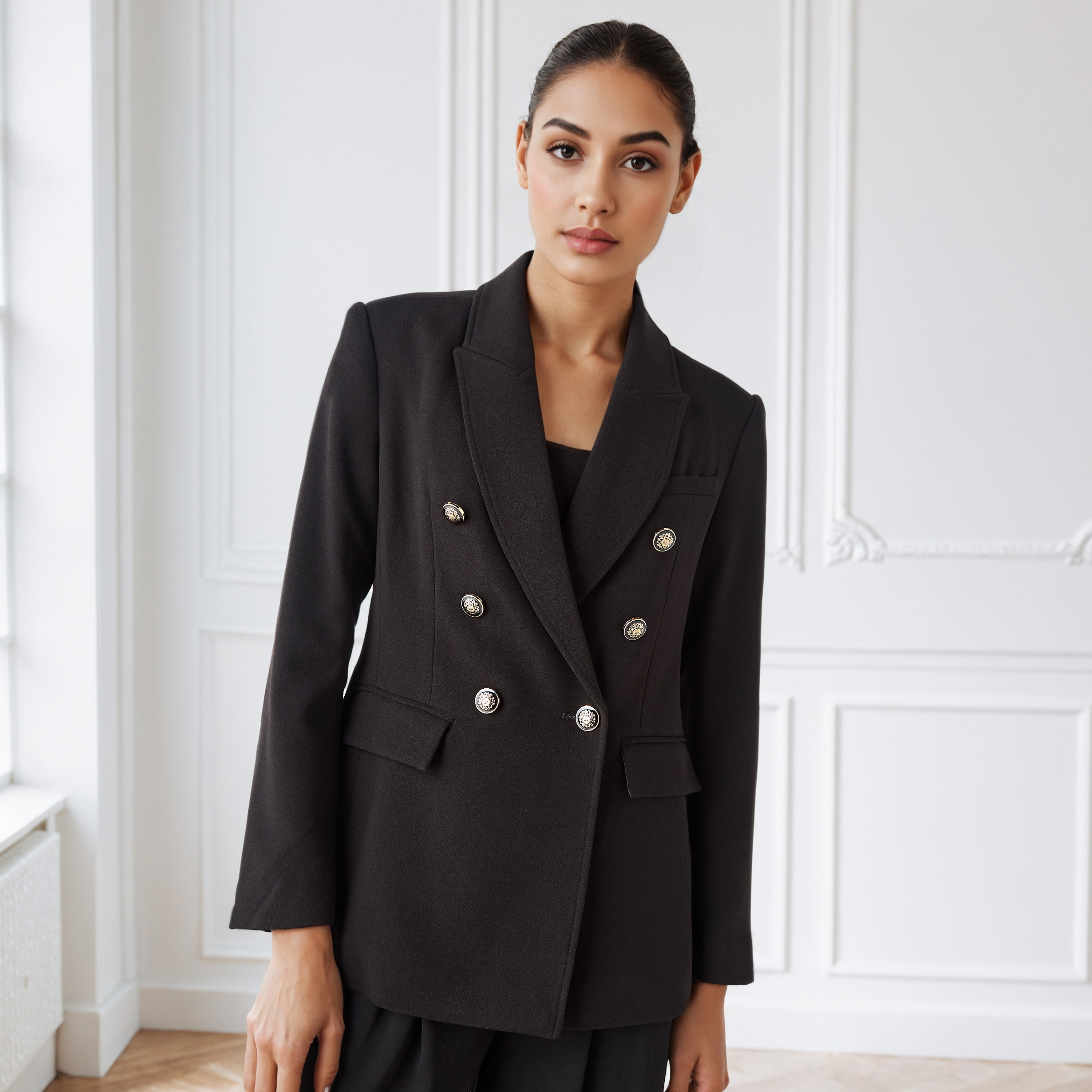 جاكيت بليزر بقصّة عادية وبياقة طويلة مدببة-women-clothing-coatsandjackets-blazers-image-5