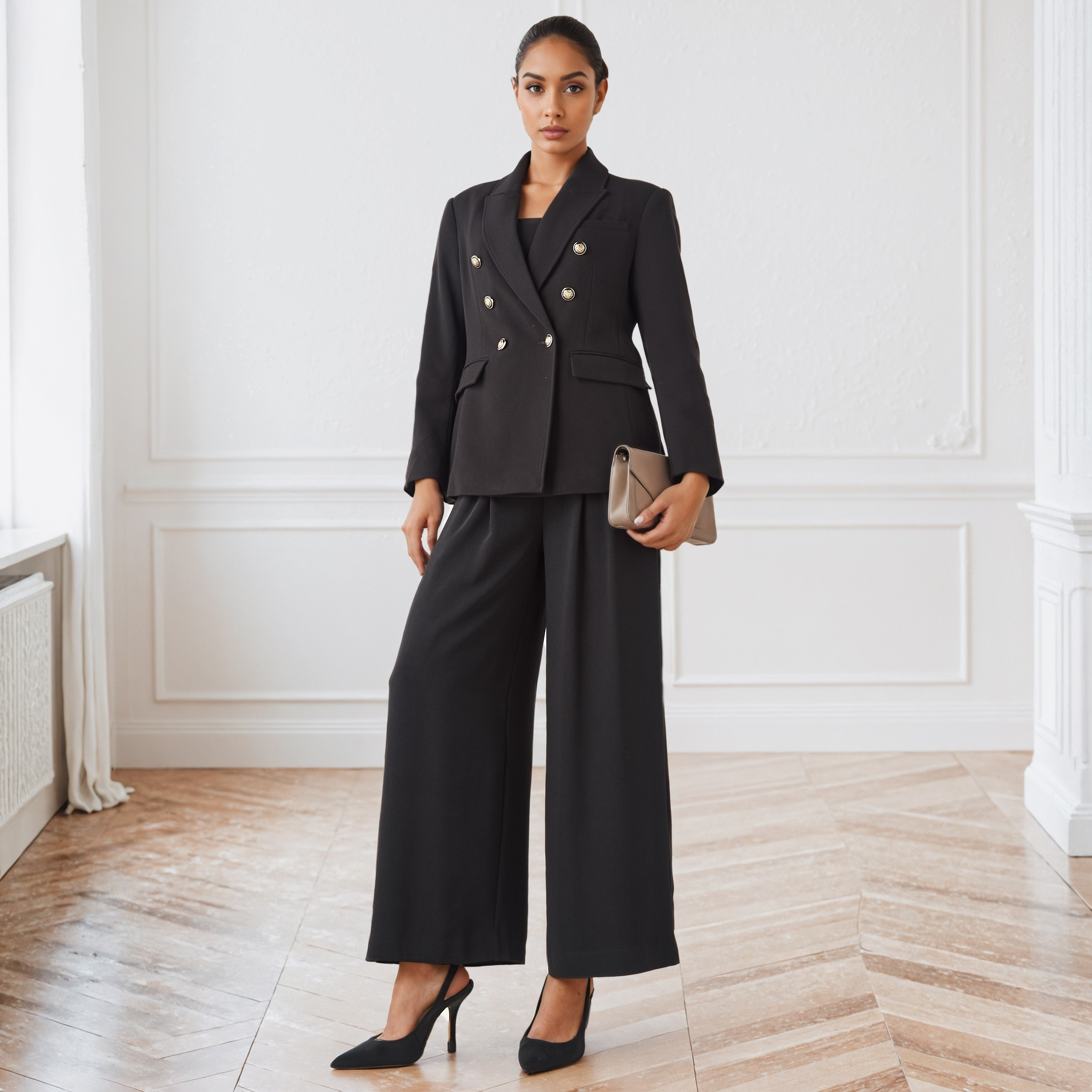 جاكيت بليزر بقصّة عادية وبياقة طويلة مدببة-women-clothing-coatsandjackets-blazers-image-4