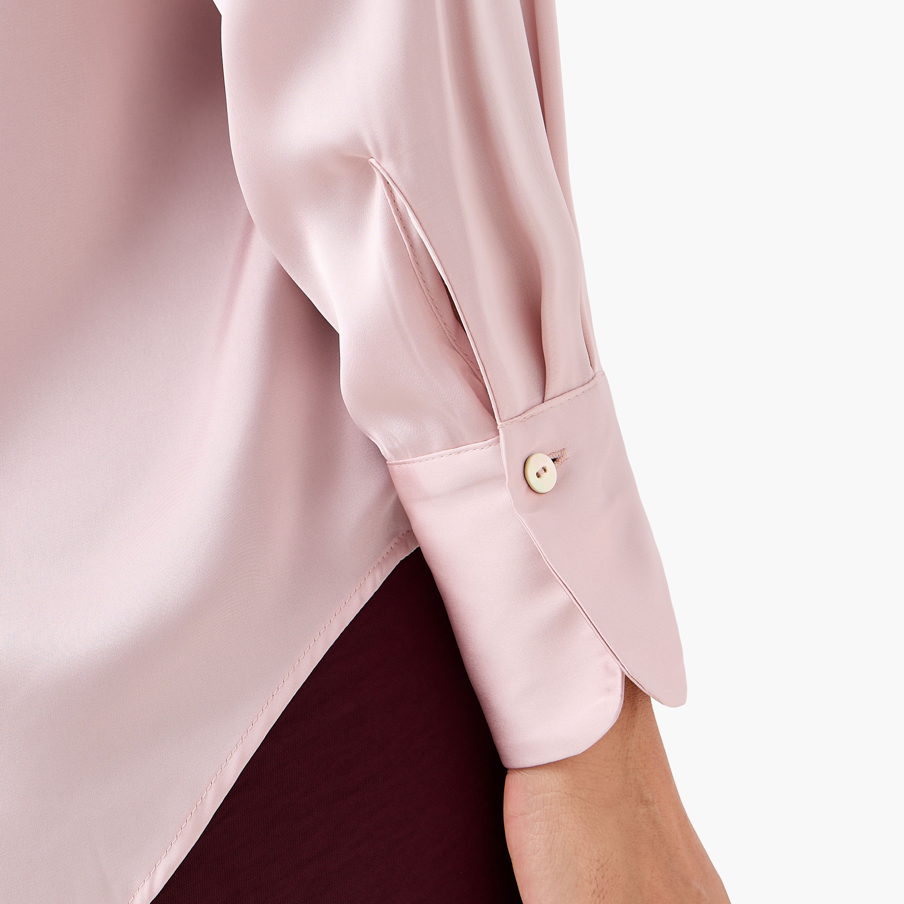 Regular Fit Satin Shirt with Collar-women-clothing-shirtsandblouses-shirts-image-7