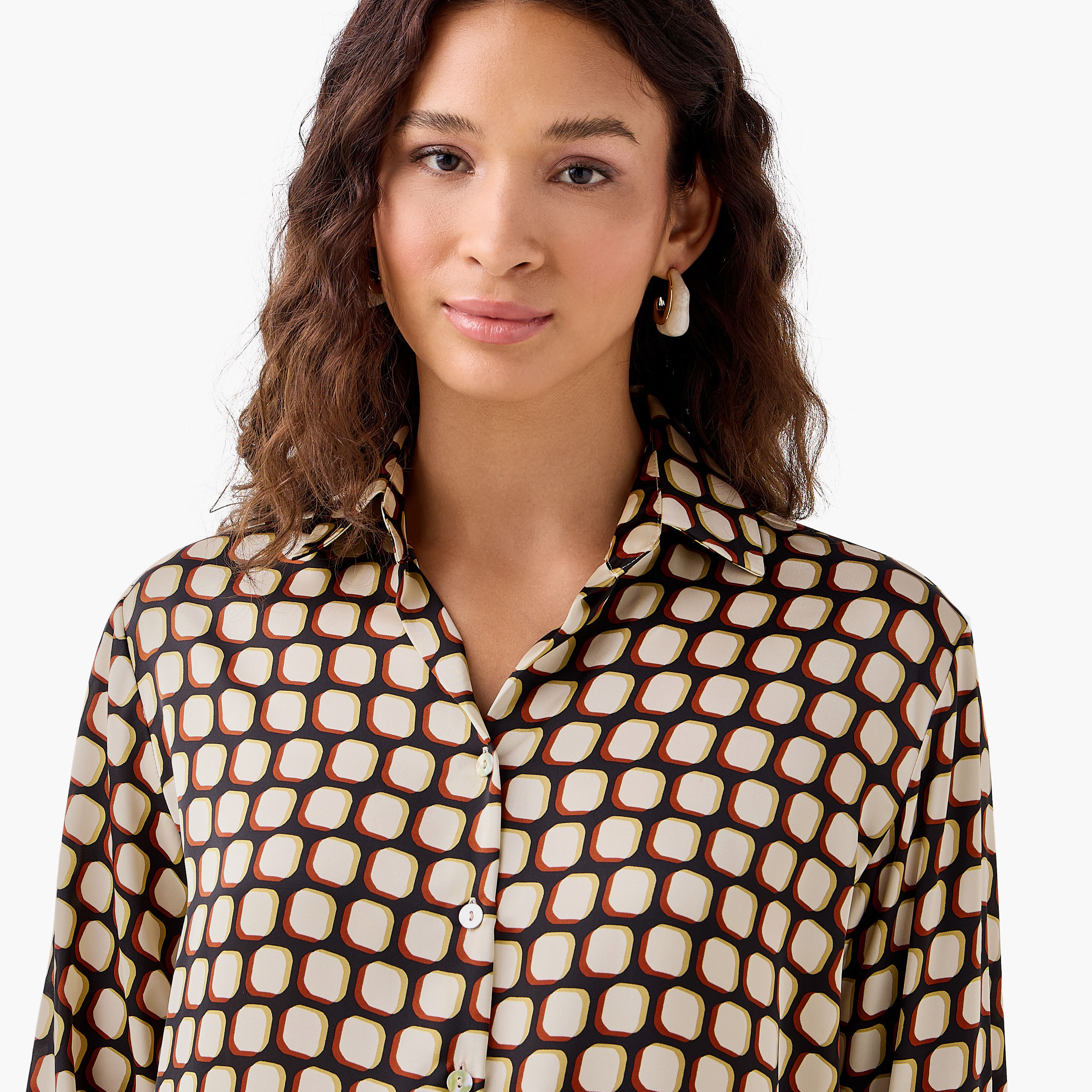 Regular Fit Satin Shirt with Collar-women-clothing-shirtsandblouses-shirts-image-6